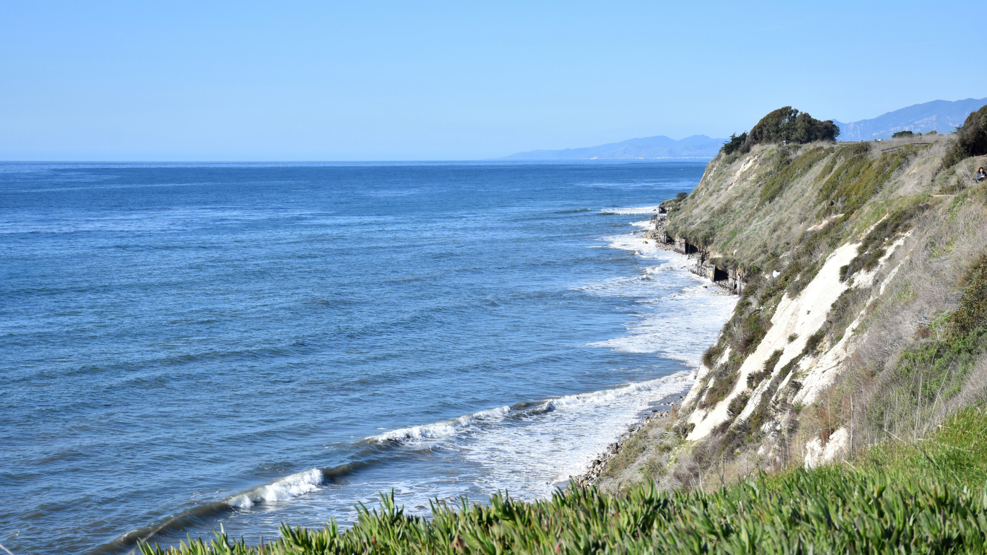 A long sandy beach near Goleta Point.