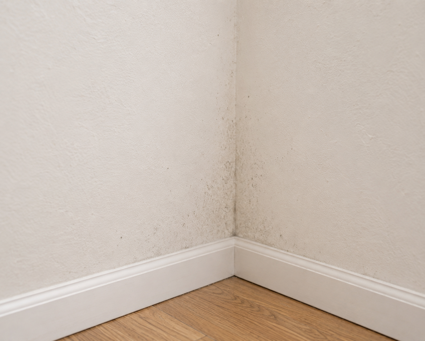tiny mold spots in the corner