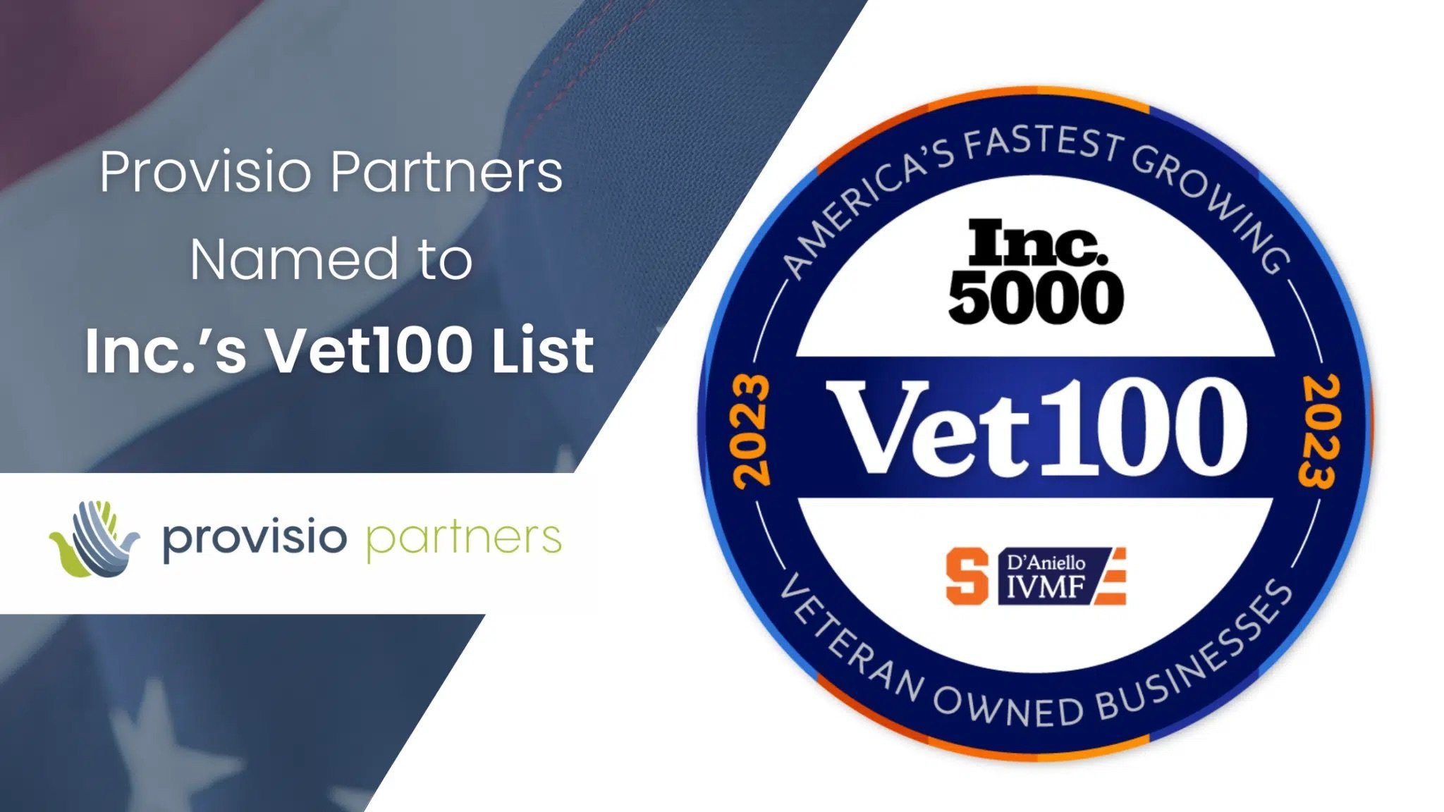 Provisio Partners Named to Inc. Magazine’s Vet100 List