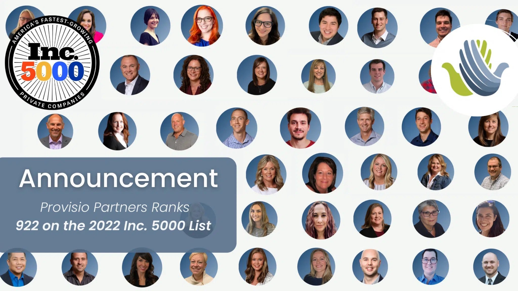 Provisio Partners Ranks No. 922 on the 2022 Inc. 5000 Annual List