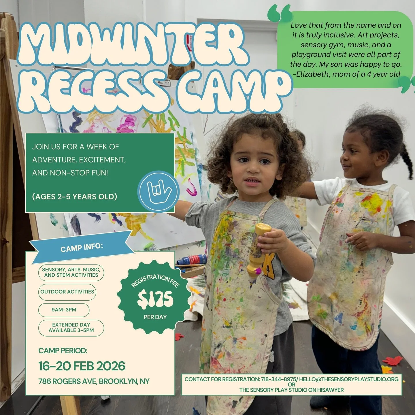 Join us this Feb 16th-20th for Midwinter Recess Camp!!!❄️
Registration link is in our bio!