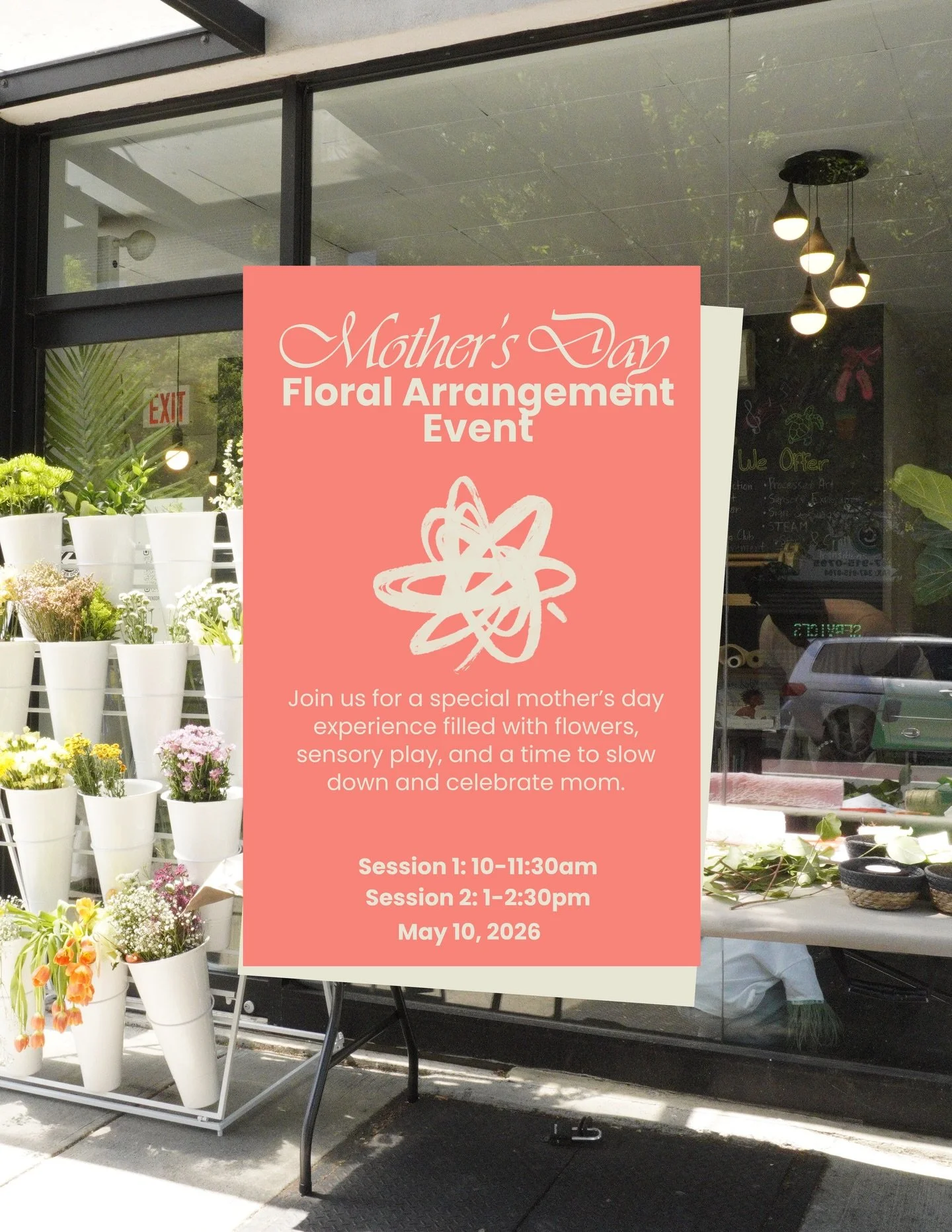 To our Sensory Play Studio mamas 💐
Join us for floral arranging, music, and soft moments to slow down and connect
May 10th ✿ Limited Spots Available 
Link in bio!!!!