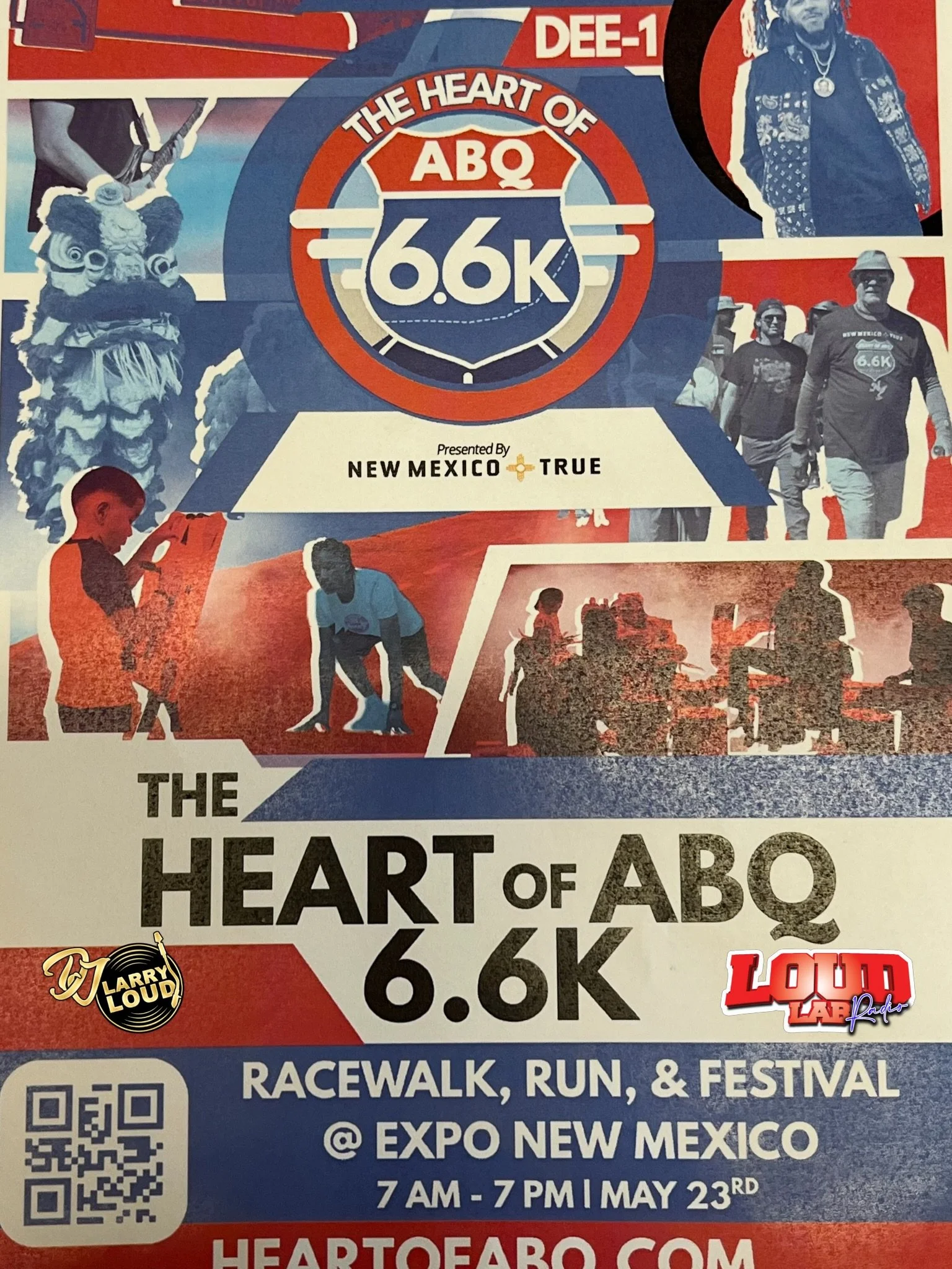 Come out and join us for The heart of ABQ 6.6k at #exponewmexico @loudlabradio own @djlarryloud and @vinmfladin are on the 1s and 2s. You don&rsquo;t want to miss this