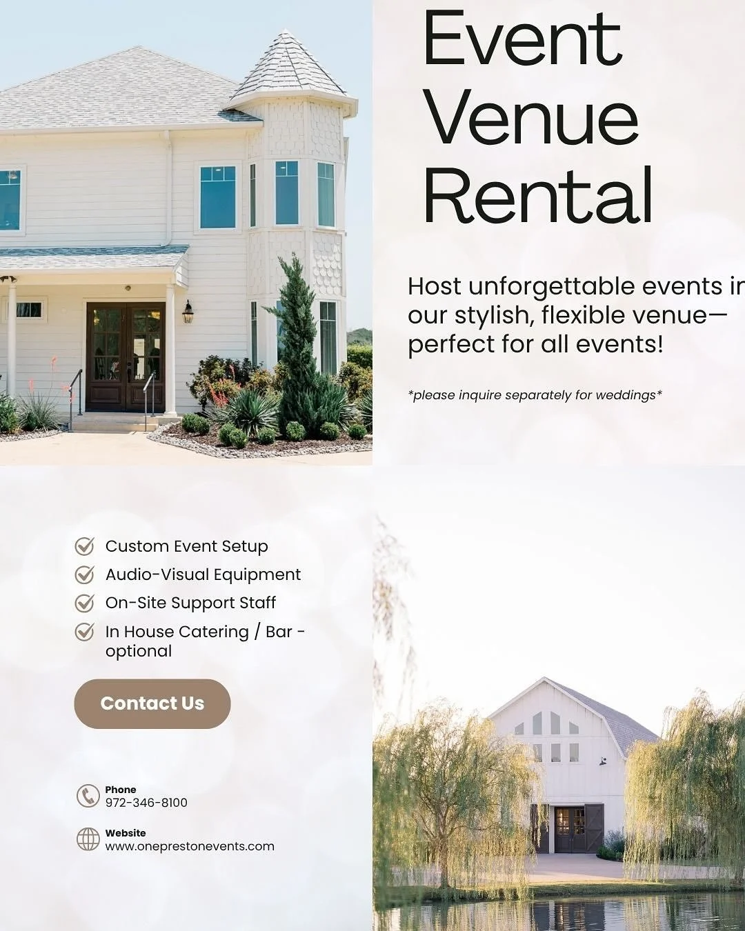 🎉Celebrate good times, come on!🎉

At One Preston Events we&rsquo;re a venue for all occasions &mdash; big, small, and everything worth celebrating.Our celebration packages are perfect for celebrating all of life&rsquo;s milestones.

Our newly launc