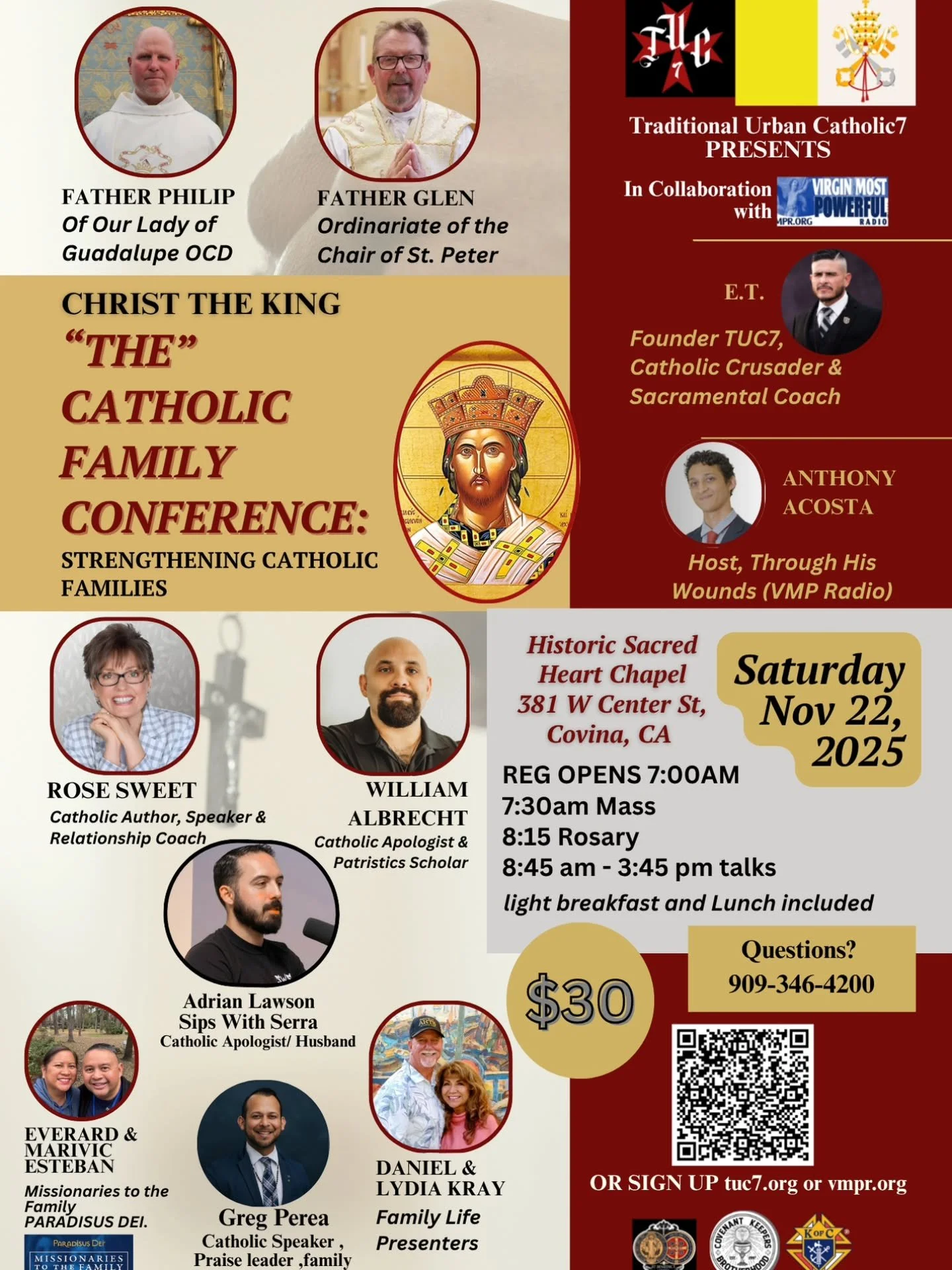 Family, we are now just SIX days away from the Powerhouse Catholic Family Conference at Sacred Heart Chapel in Covina!

This is the moment we&rsquo;ve been praying for &mdash; a day dedicated to Jesus Christ our King, a day to revive our homes, stren