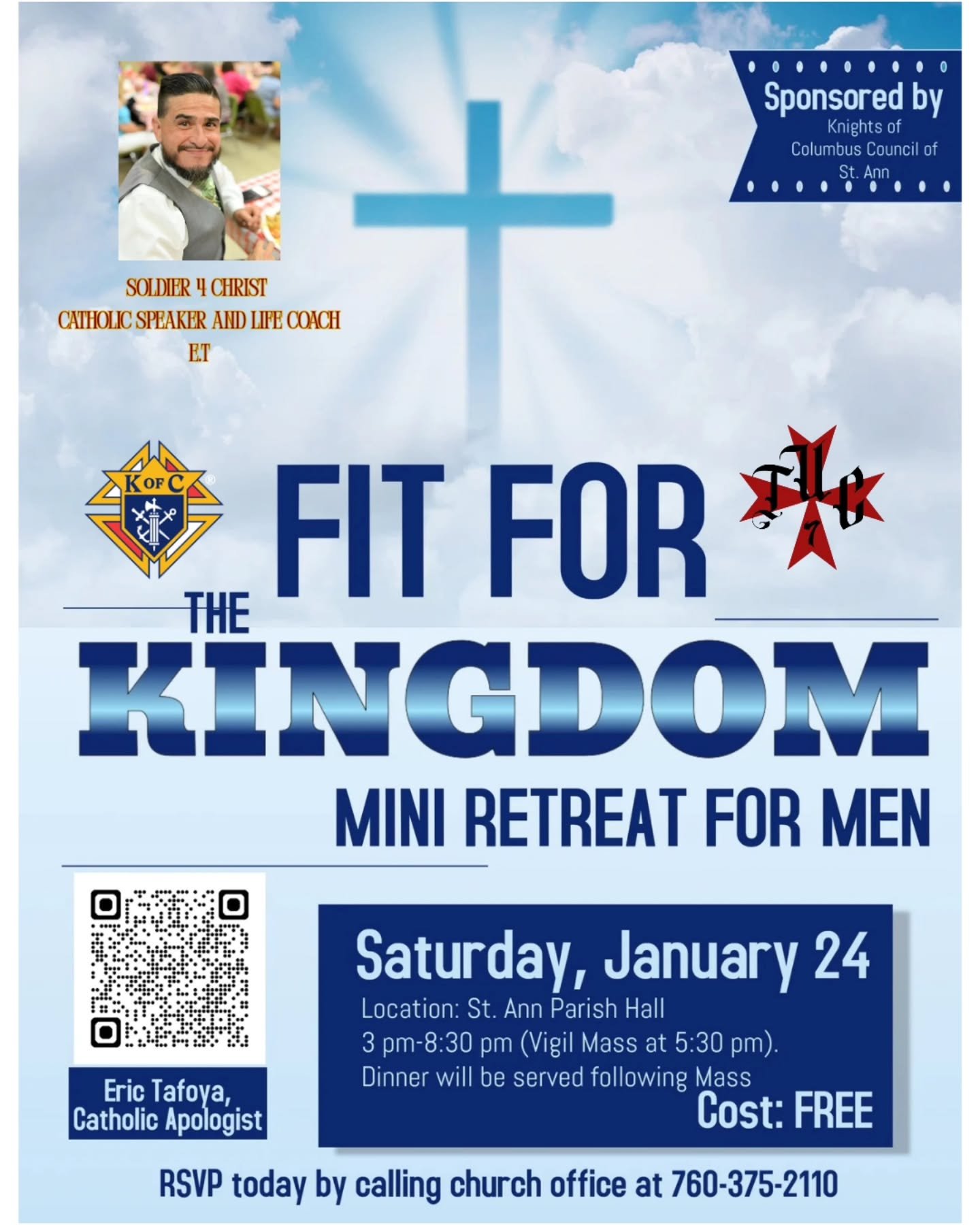 FIT FOR THE KINGDOM
Cross-Training Men for Spiritual Warfare

There is a war going on.
A war for our souls.
A war for our minds.
A war for our marriages, our children, and our families.
Fit for the Kingdom is not a motivational talk &mdash; it is a c