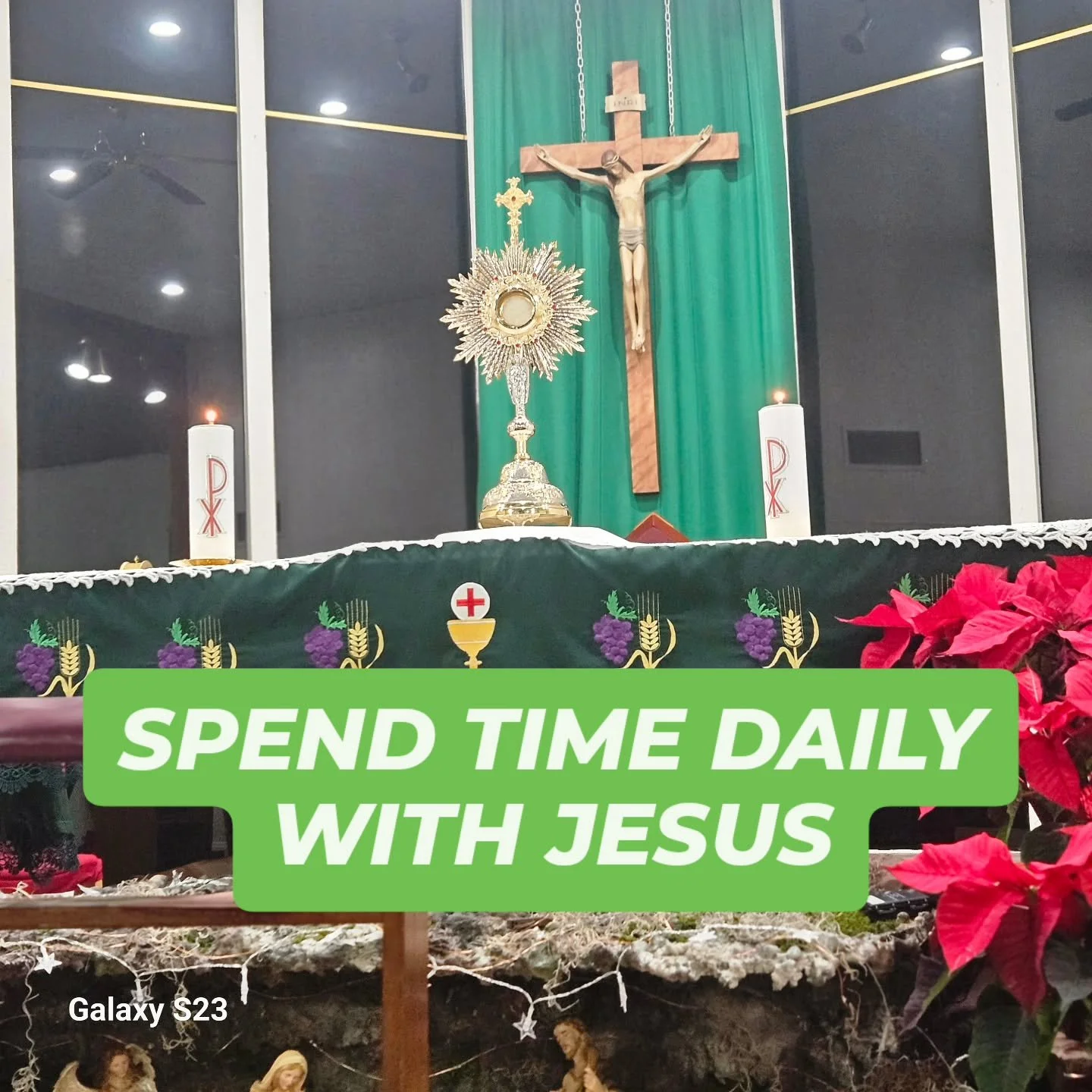 Daily Mass &amp; Daily Adoration &mdash; Give Jesus a Chance

Strengthen yourself by Jesus Christ through Daily Mass and Daily Adoration. We build our bodies with daily habits, our minds with daily routines &mdash; so why not our souls? Jesus is wait