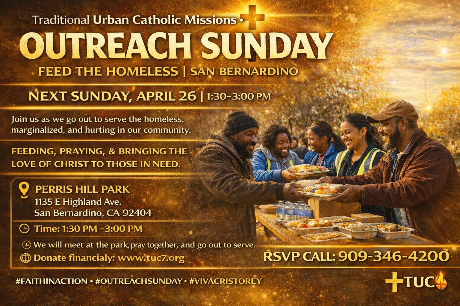 Outreach Sunday – April 26 | Feed the Homeless (San Bernardino)