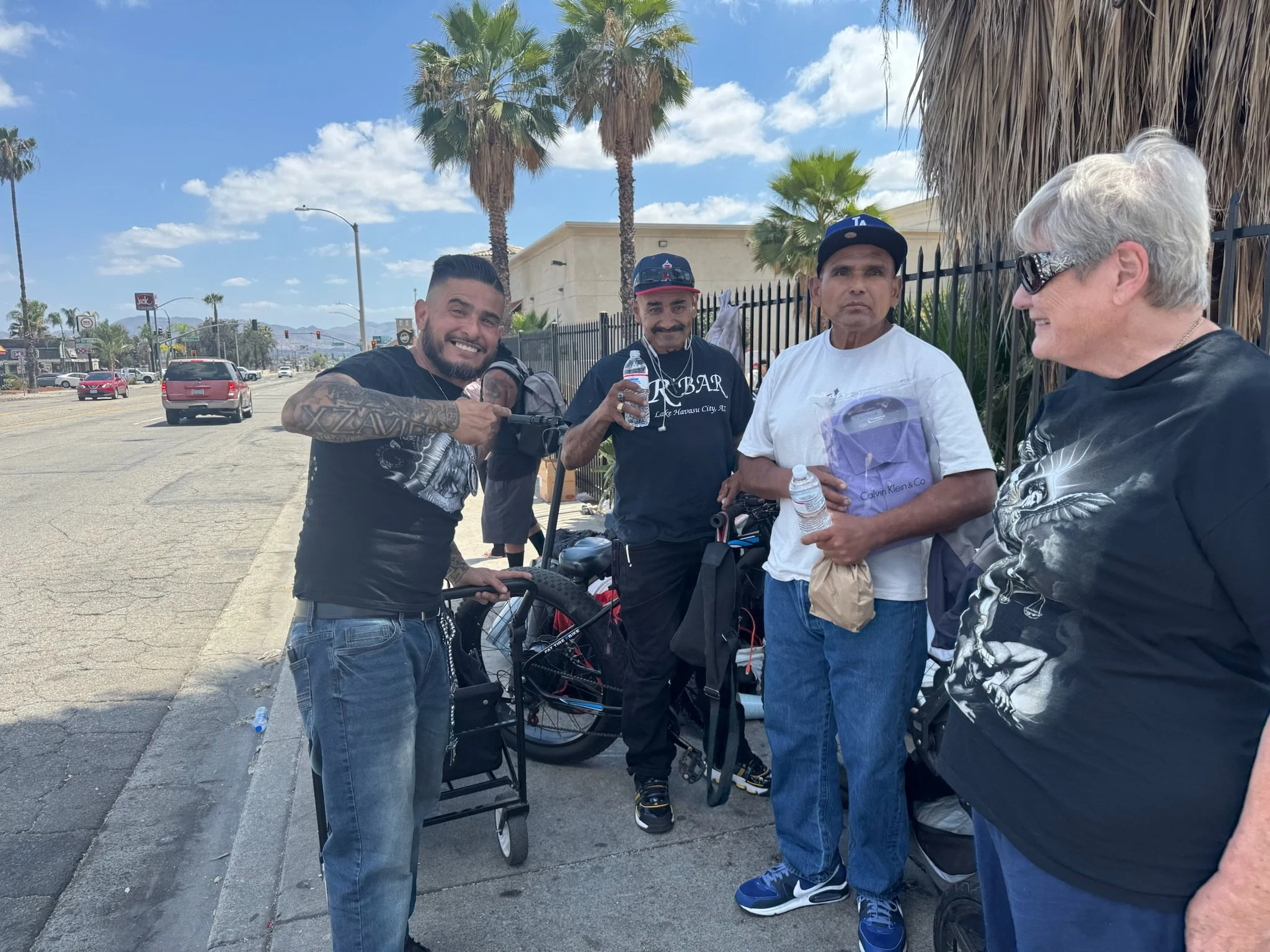TUC7 members spending time with people during homeless outreach in San Bernardino