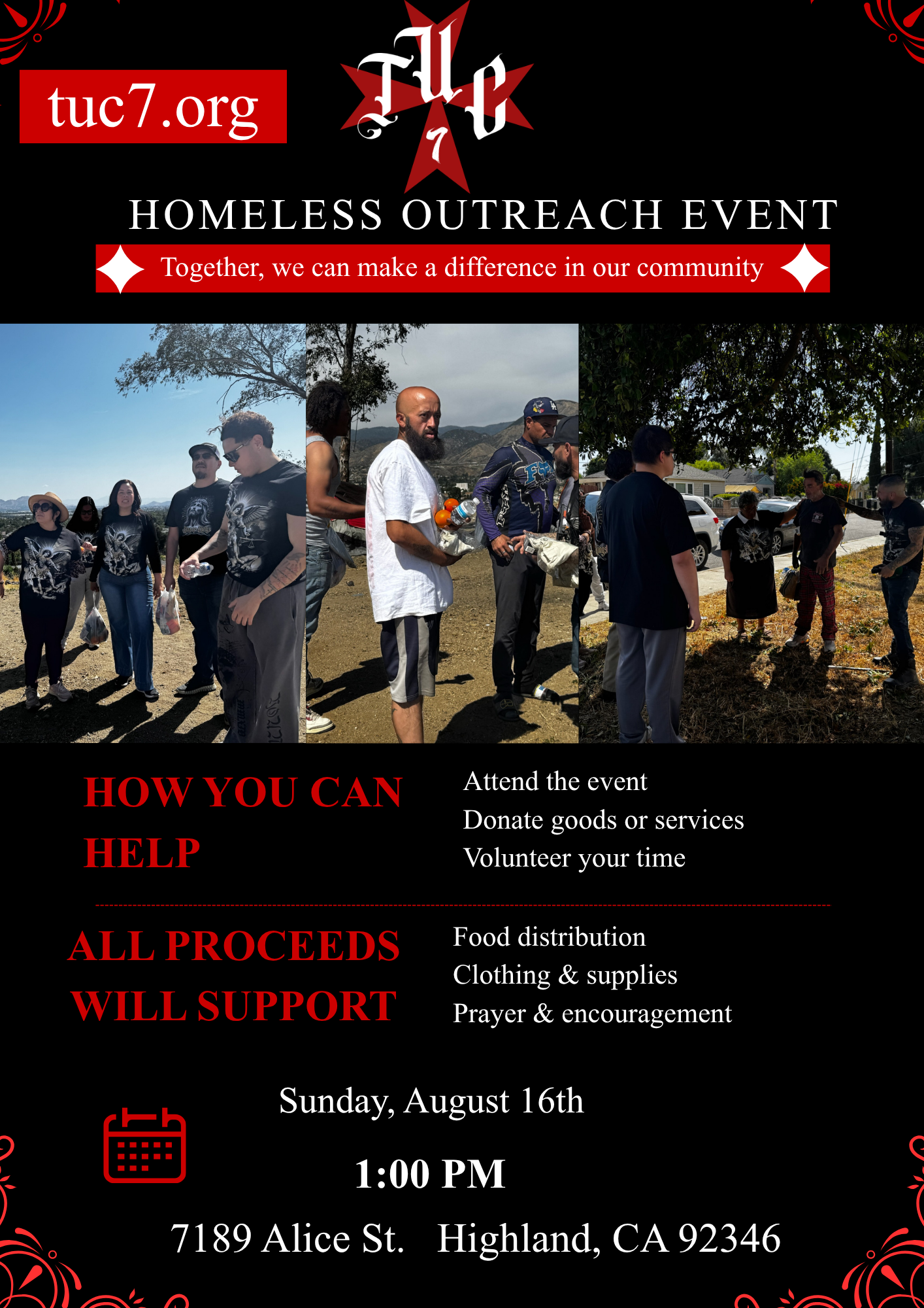 August 16th- Feed the Needy In San bernardino