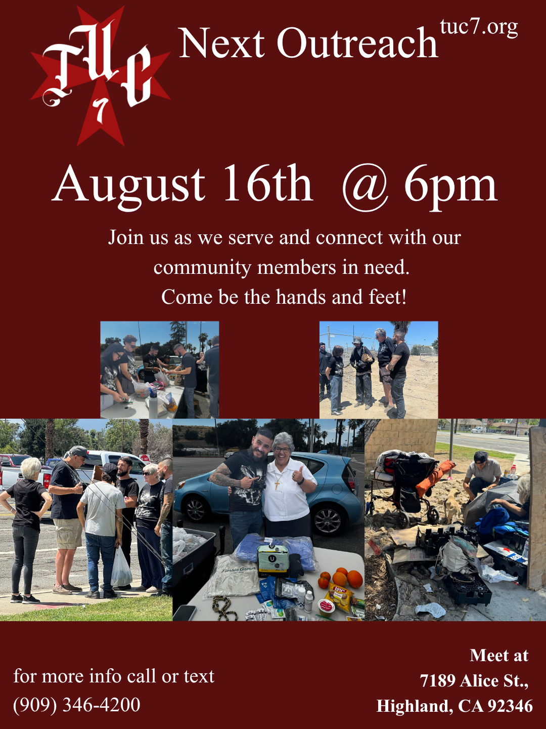 August 16th- Feed the Needy In San bernardino