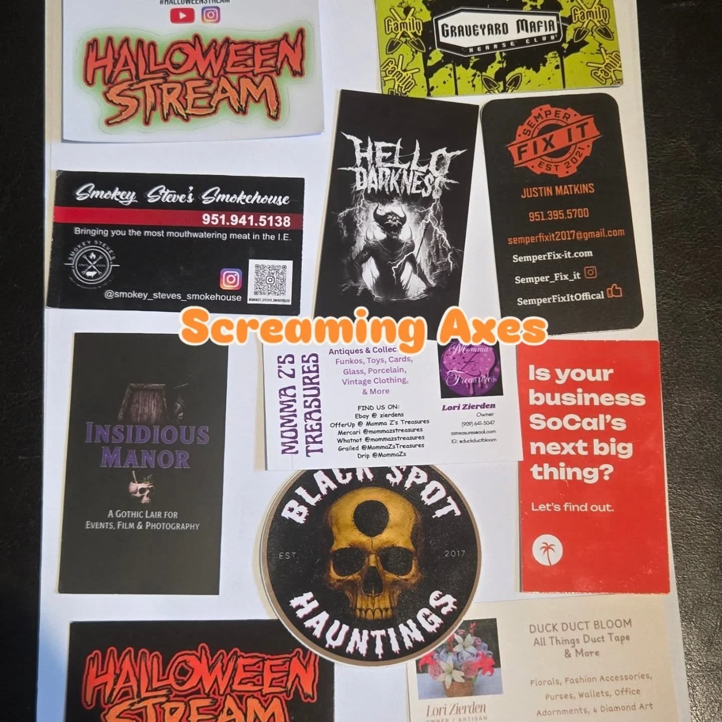 Some of the Cool Vendors from @halfway_to_halloween_festival Last Weekend May 1st-3rd. We appreciate all of the Vendors and Vikings in training for coming out and supporting #ScreamingAxes the #MobileAxeThrowing 
#smallbusiness from #Yucaipa