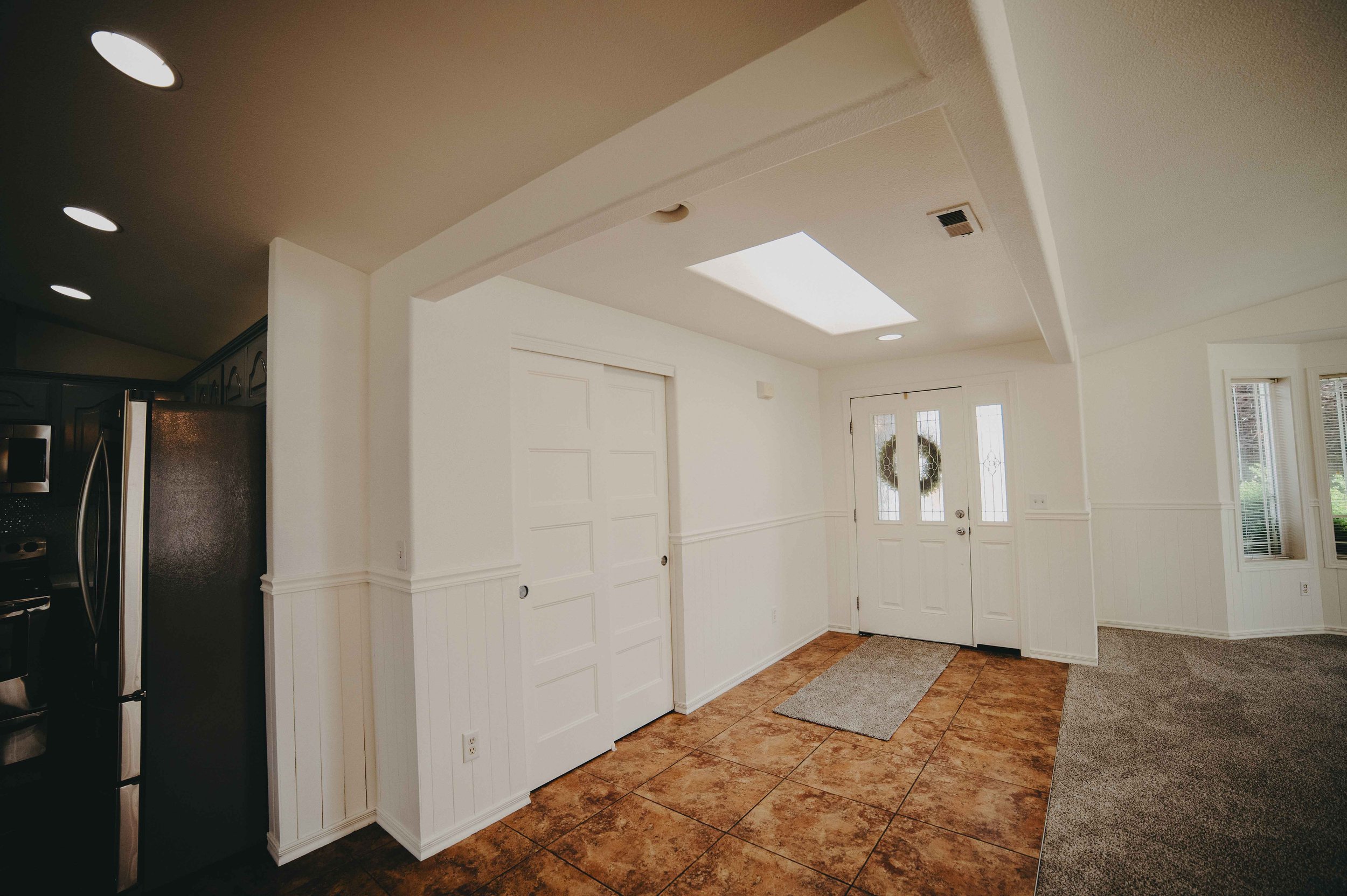 Main Entrance and Closet Coat Storage, Open Concept Living Room