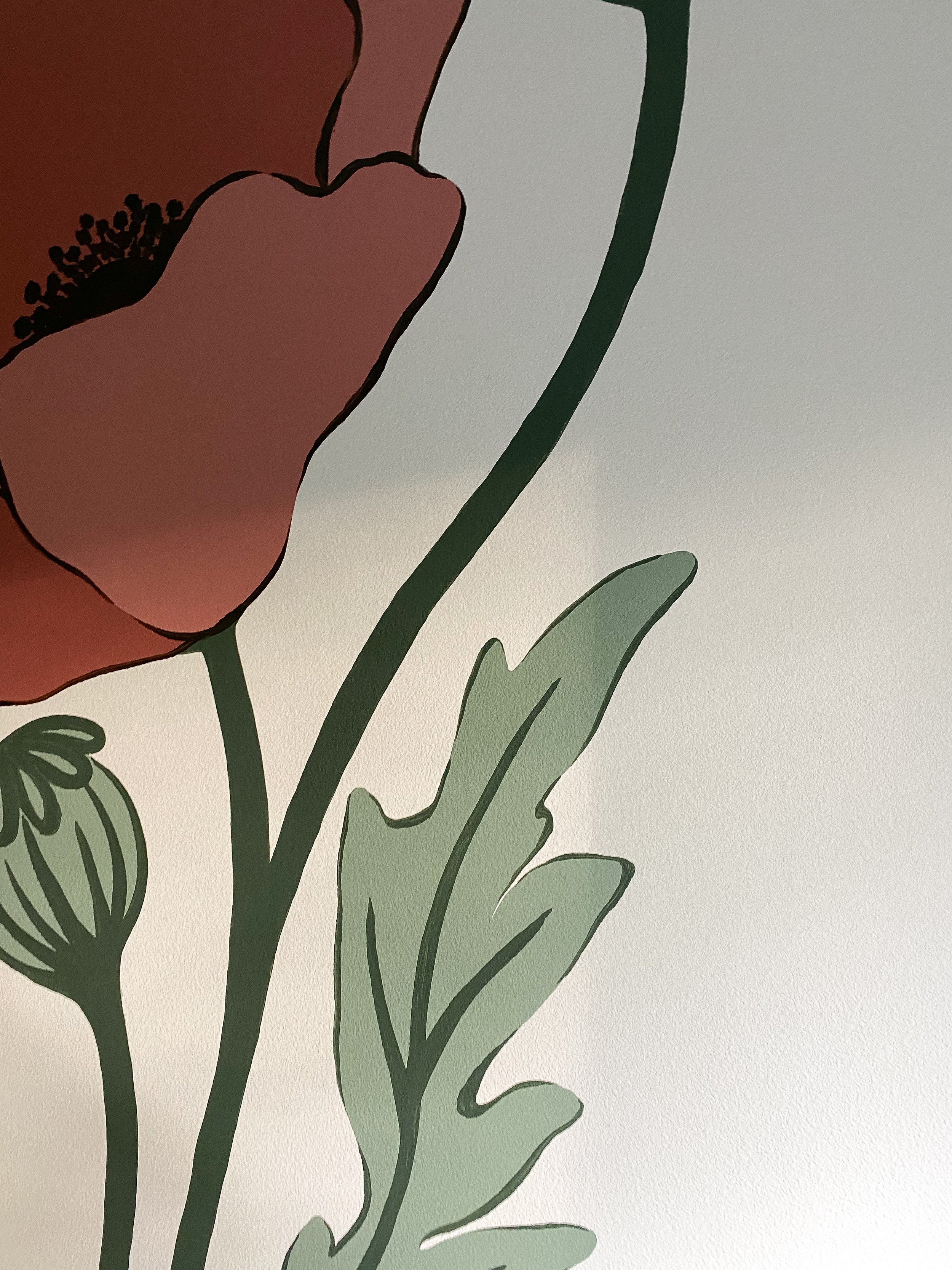 Poppies - Nursery Mural