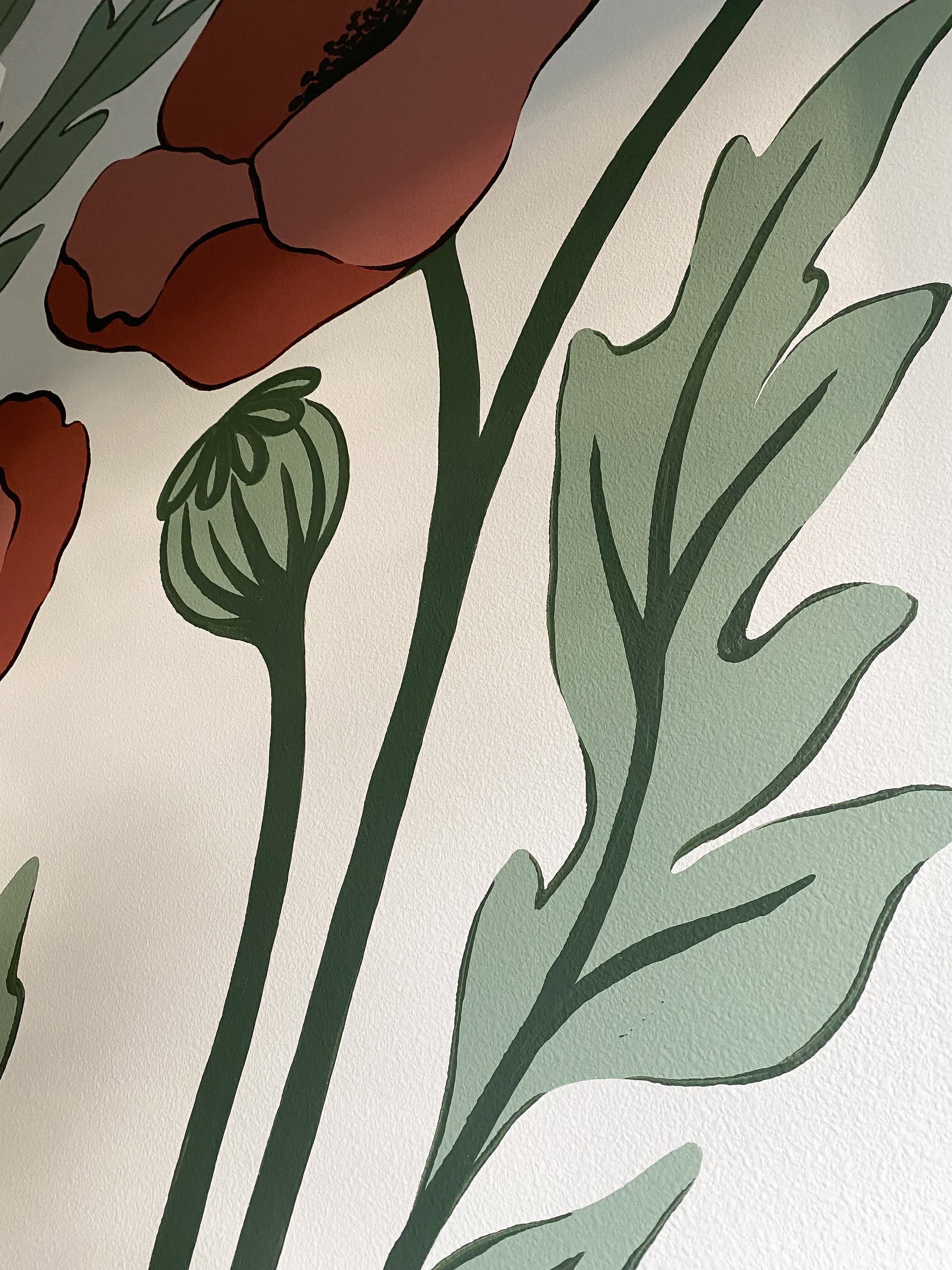 Poppies - Nursery Mural