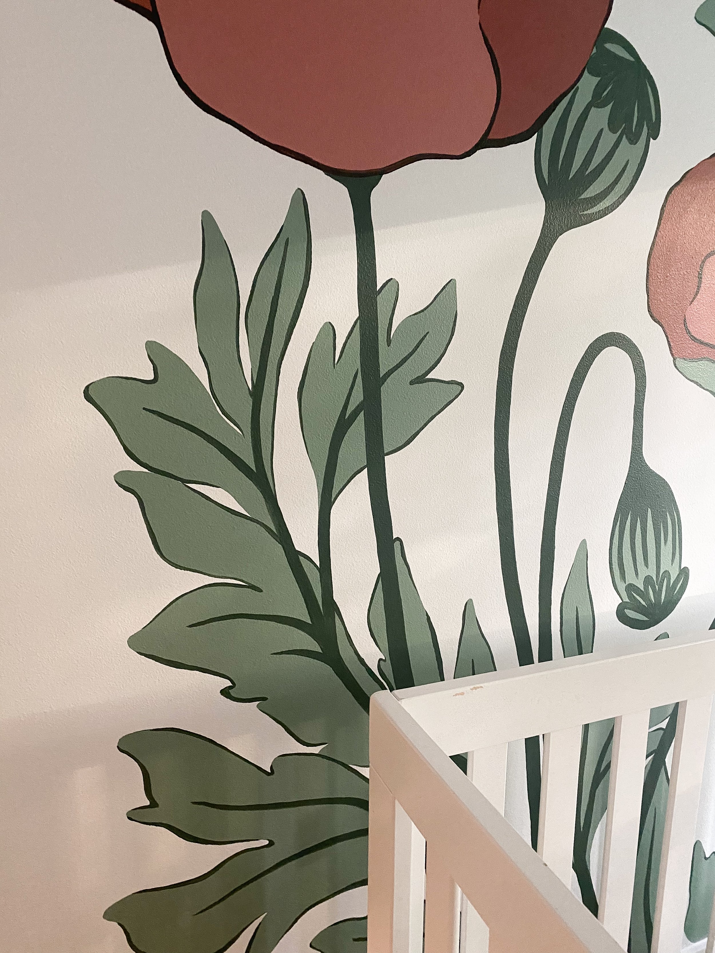 Poppies - Nursery Mural
