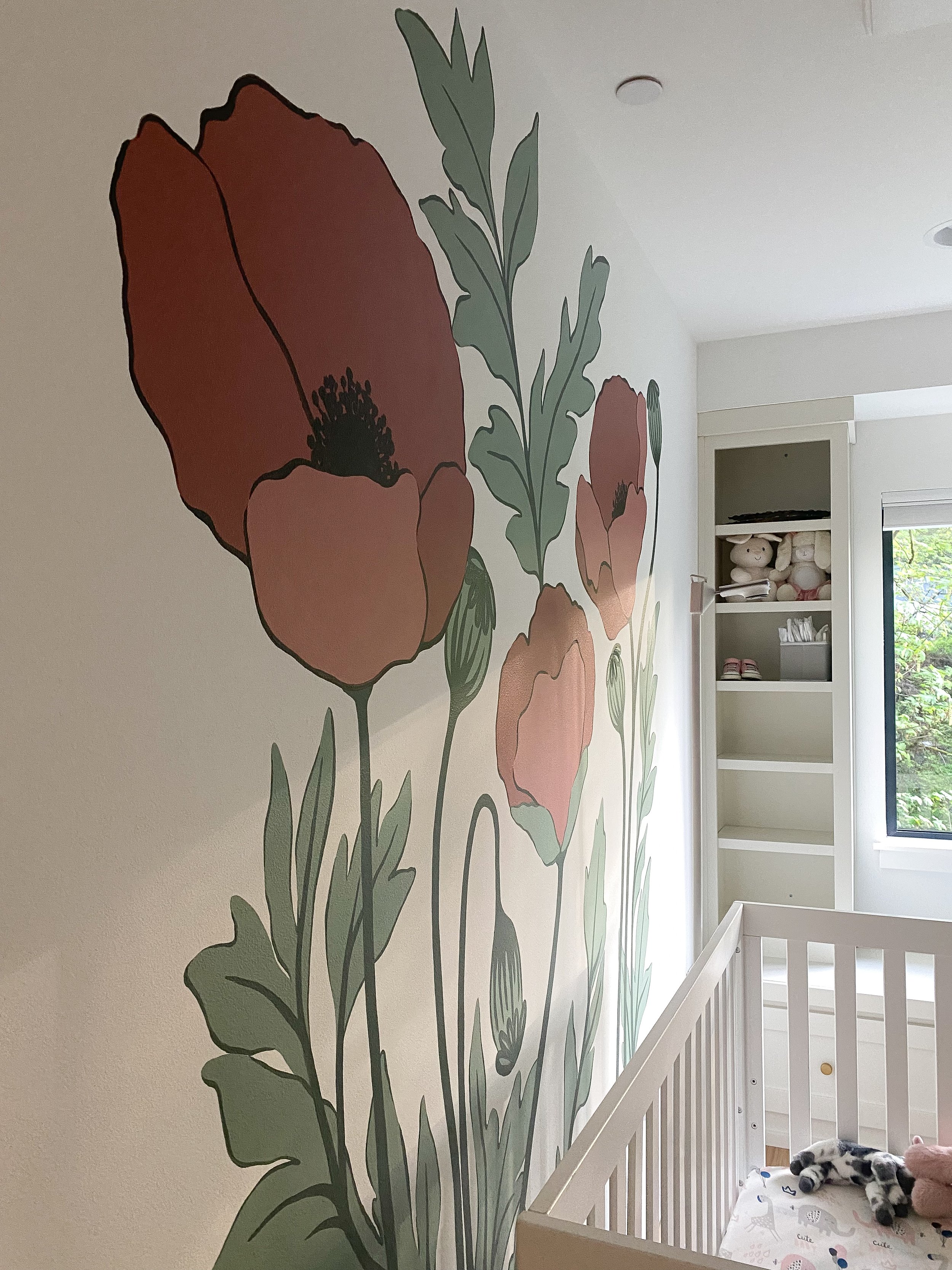 Poppies - Nursery Mural