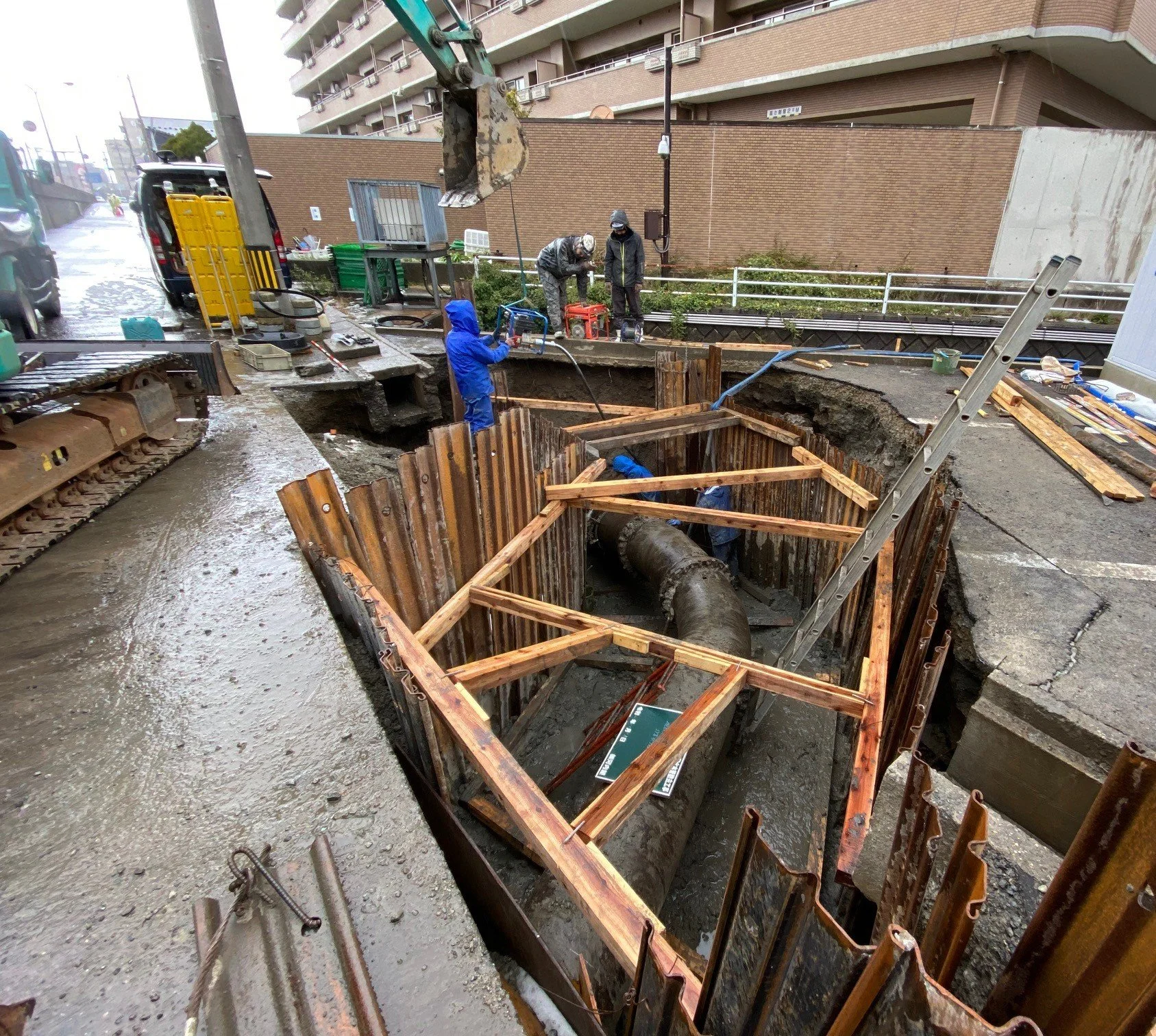 水道管撤去工事