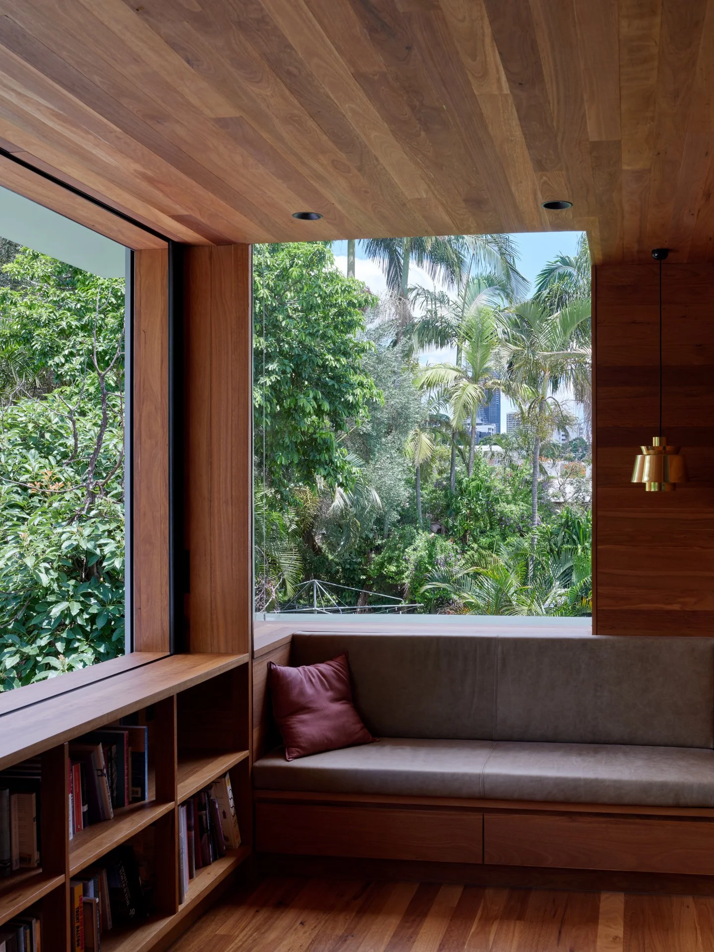 Custom timber joinery and Daybed - Bespoke renovation to home in New Farm, Brisbane, by Allen Brothers Construction.