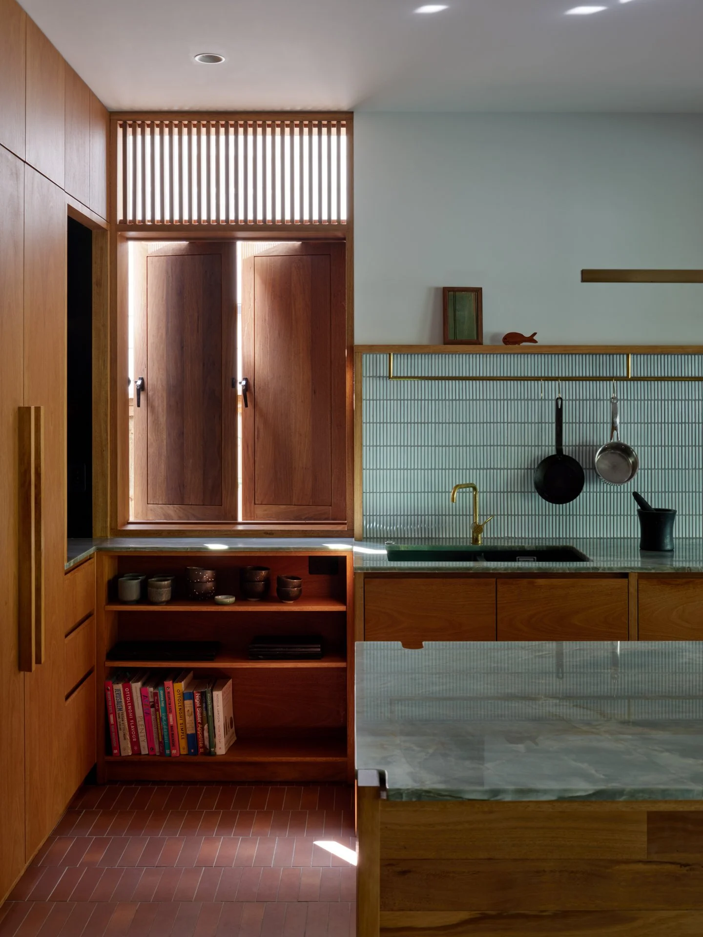 Custom timber joinery and Kitchen - Bespoke renovation to home in New Farm, Brisbane, by Allen Brothers Construction.