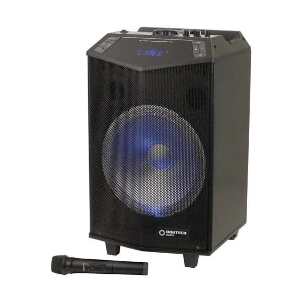 12” Heavy-Duty Portable Speaker with Wireless Microphone