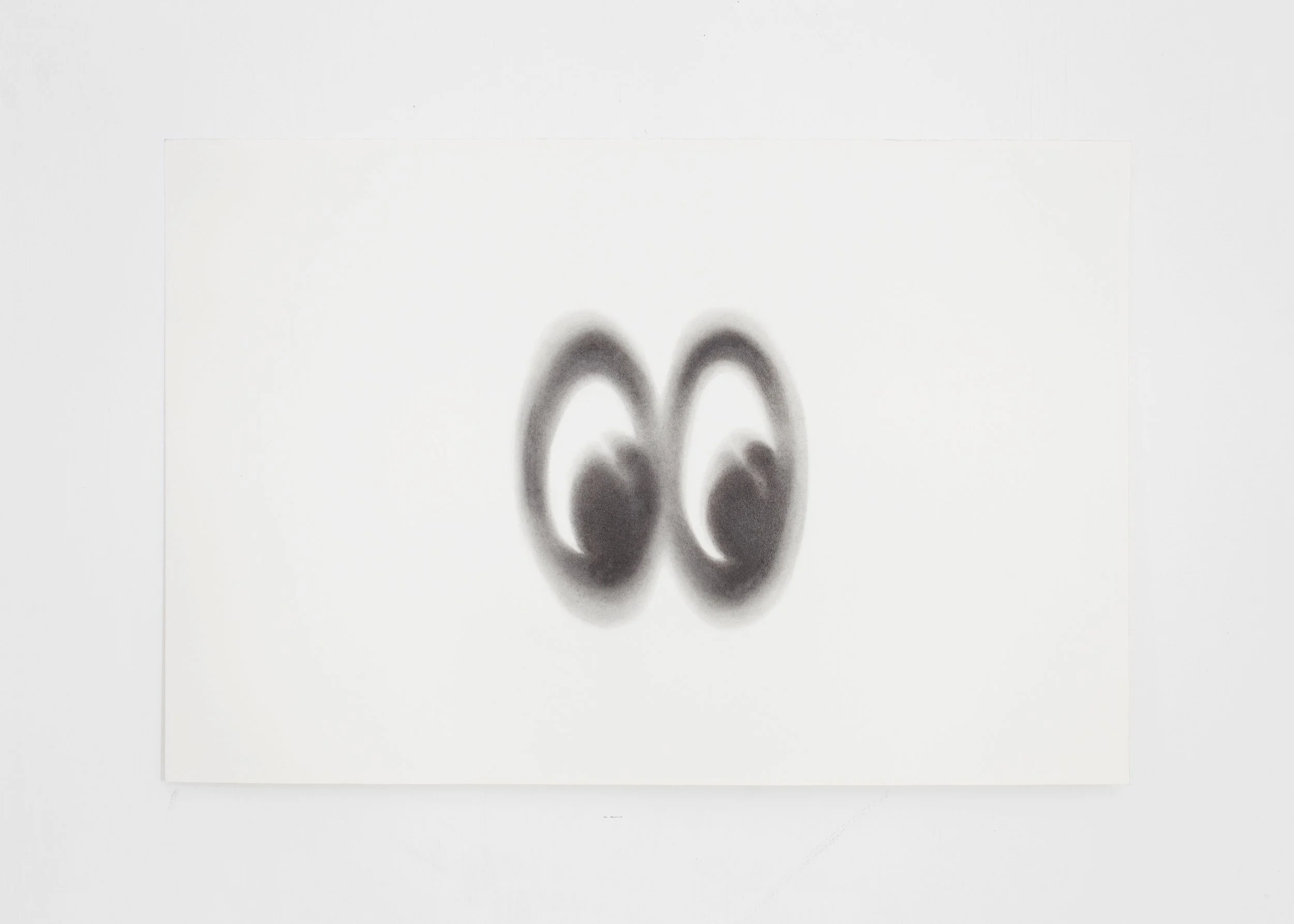 'Olhos_1' 2018. Graphite on paper. 36 x 55 cm