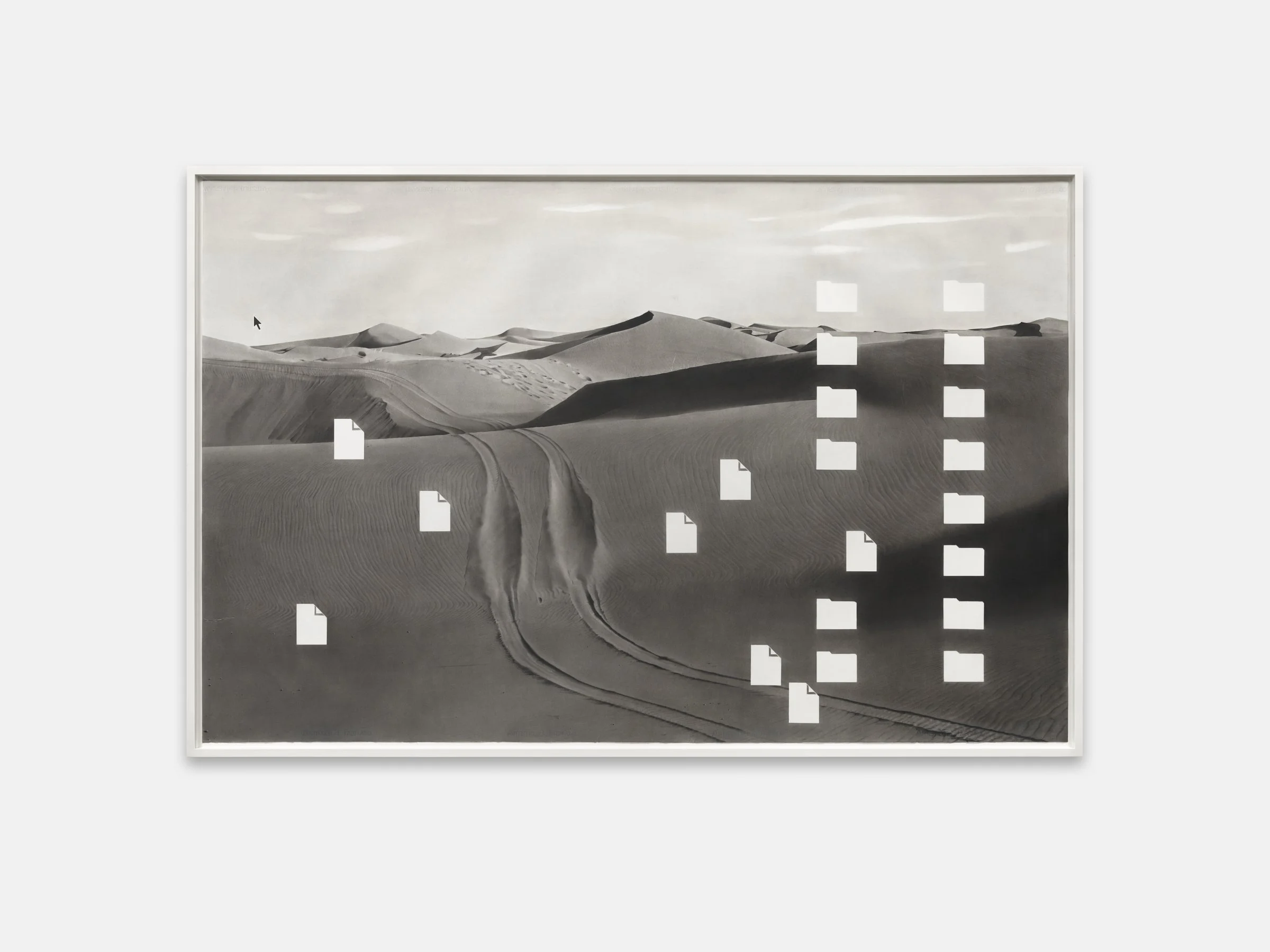 Andreas Albrectsen 'Untitled (Folders VIII)' 2026. Dry pastel drawing on paper. 141 x 216 cm. Photo: Malle Madsen