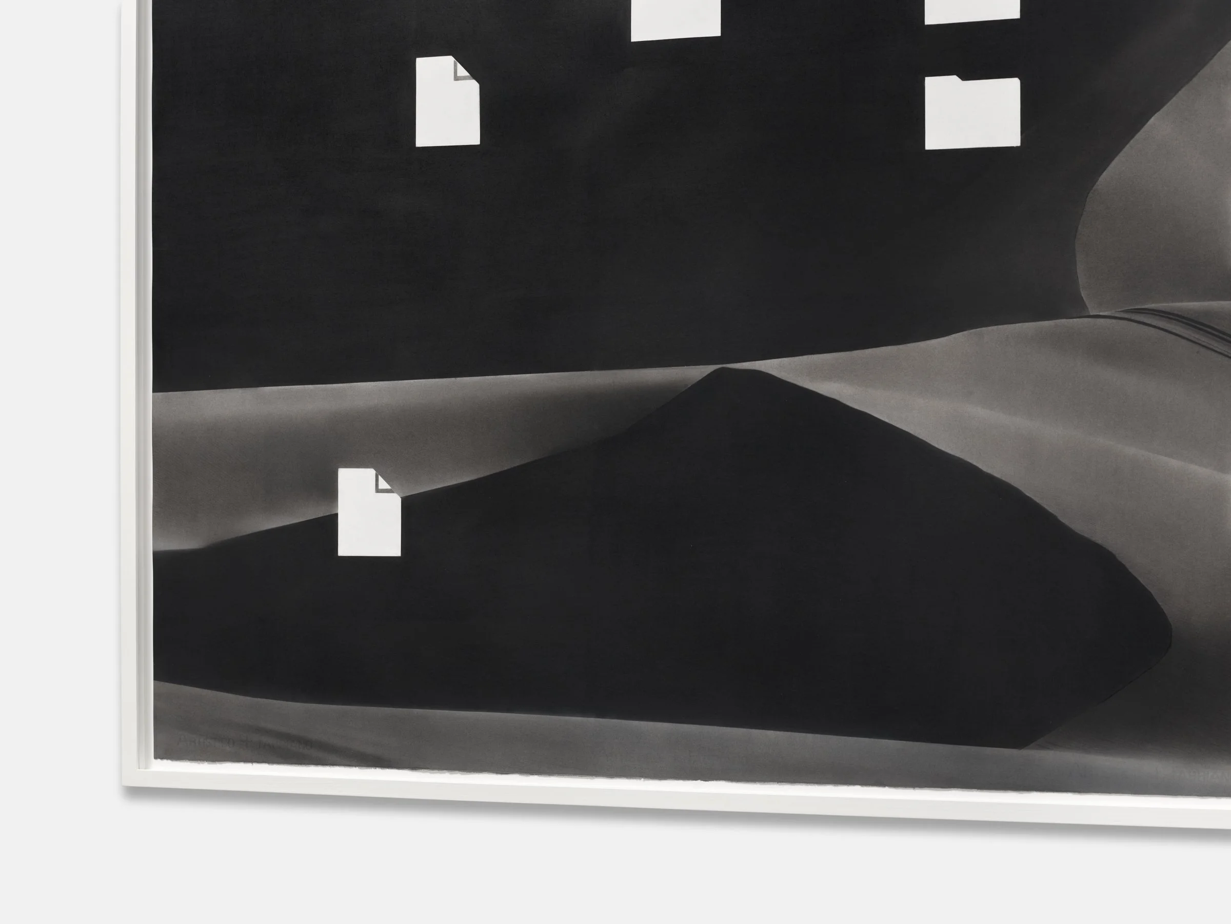 Andreas Albrectsen 'Untitled (Folders IX)' 2026. Dry pastel drawing on paper. 141 x 216 cm. Photo: Malle Madsen