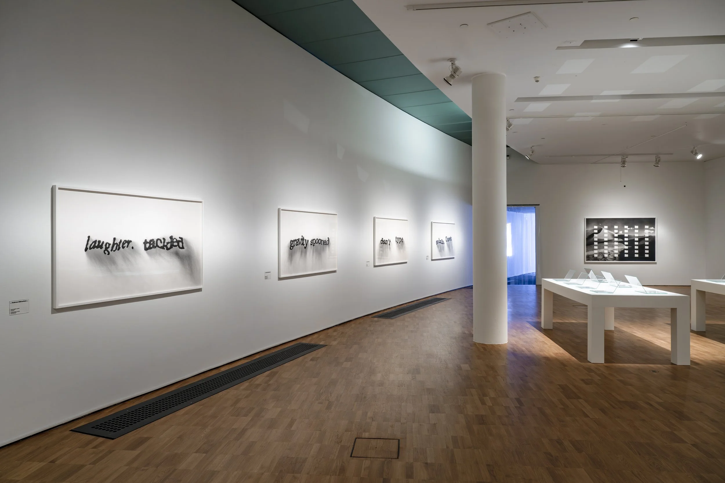 Exhibition view, Kumu Art Museum. Andreas Albrectsen (wall) & Tilman Hornig (floor). Photo: Stanislav Stepaško