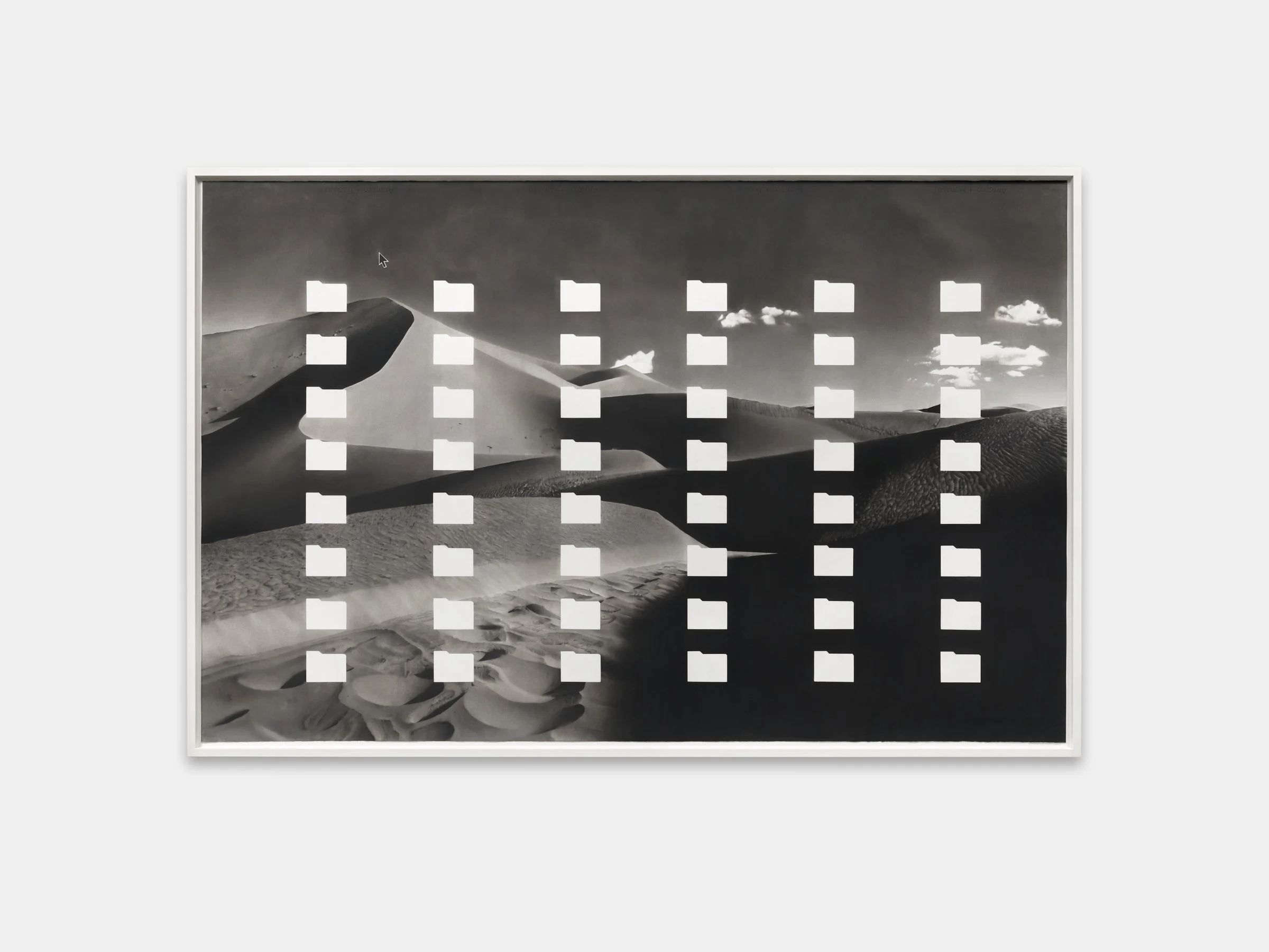 Andreas Albrectsen 'Untitled (Folders X)' 2026. Dry pastel drawing on paper. 141 x 216 cm. Photo: Malle Madsen
