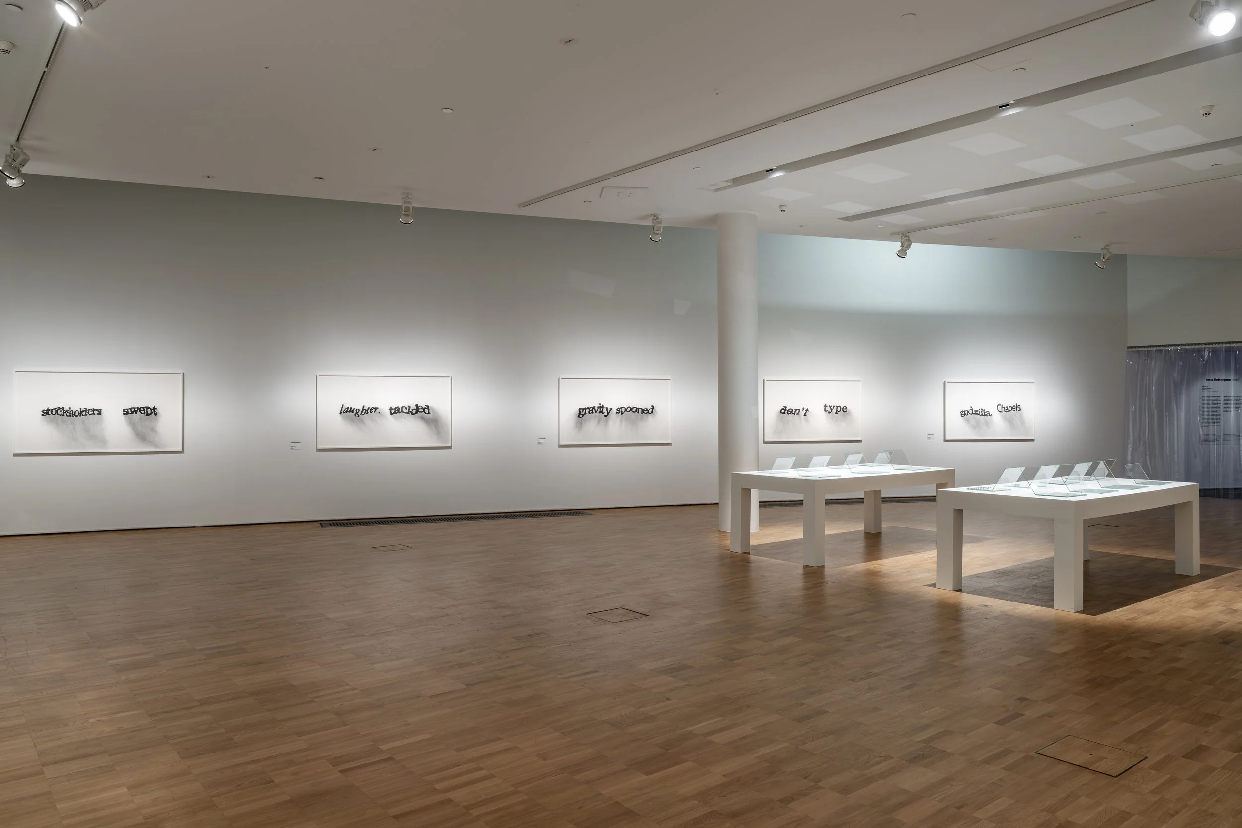 Exhibition view, Kumu Art Museum. Andreas Albrectsen (wall) & Tilman Hornig (floor). Photo: Stanislav Stepaško