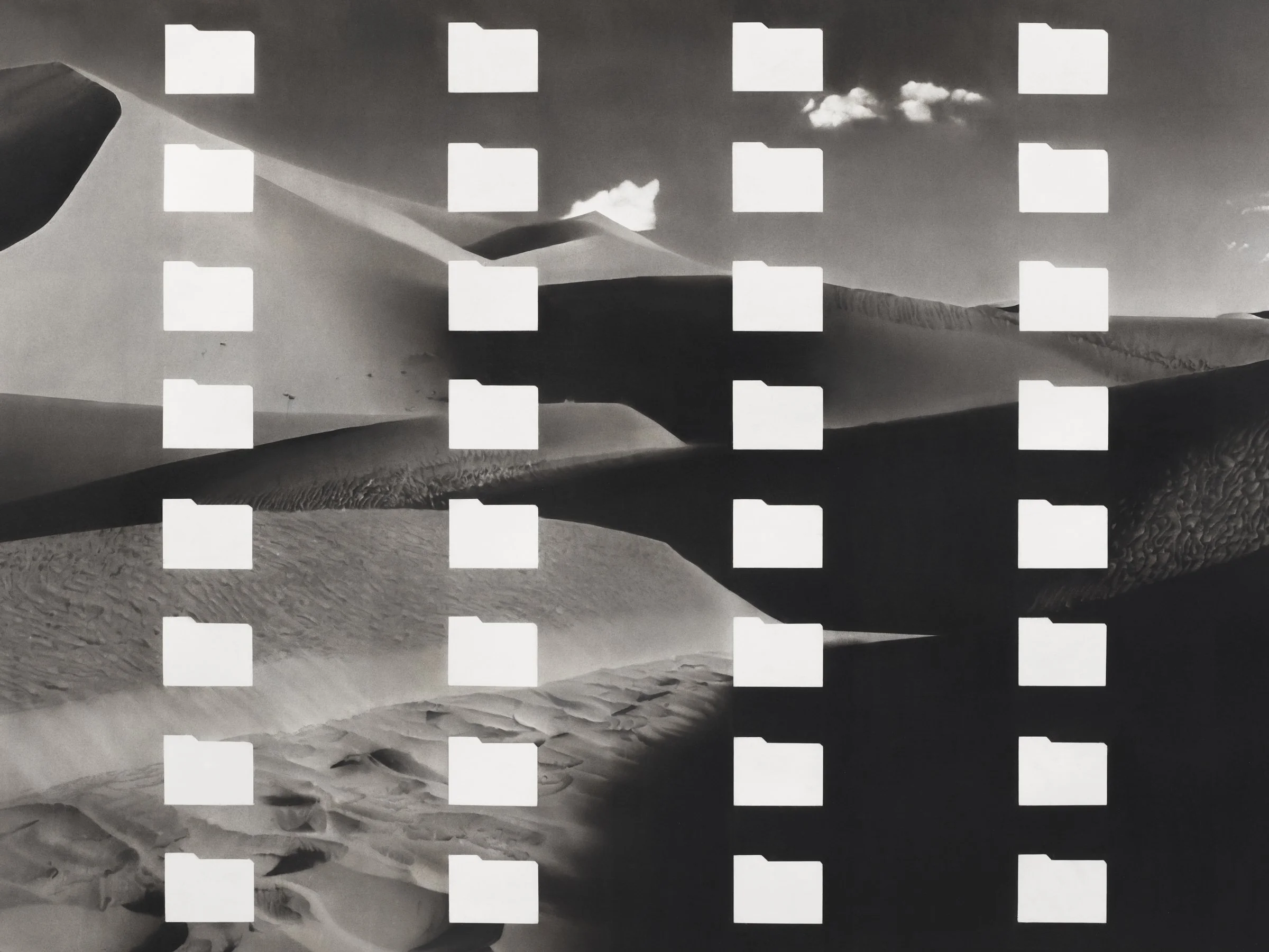 'Untitled (Folders X)' 2025. Dry Pastels on paper. 141 x 216 cm