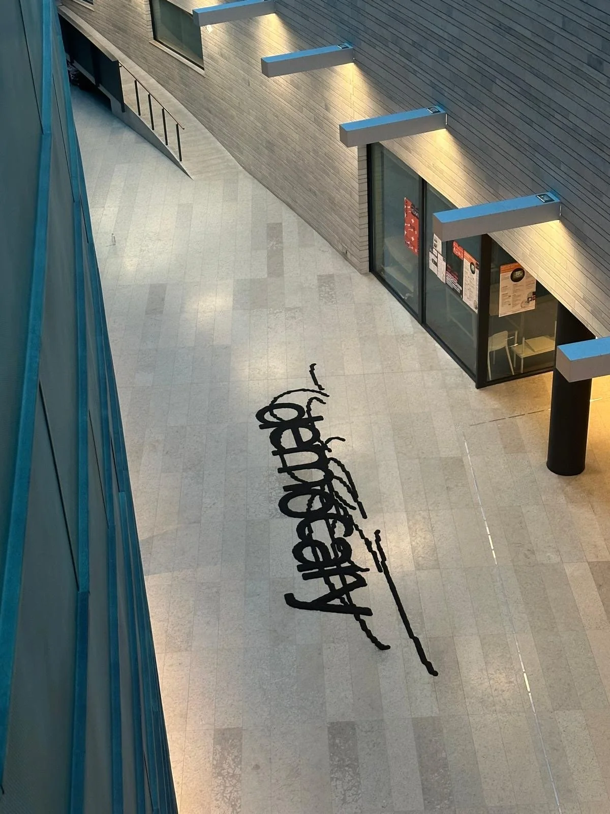 Performance and installation process of Failed Attempt#1 (democary), Kumu Art museum, February 2026. Photo: Private