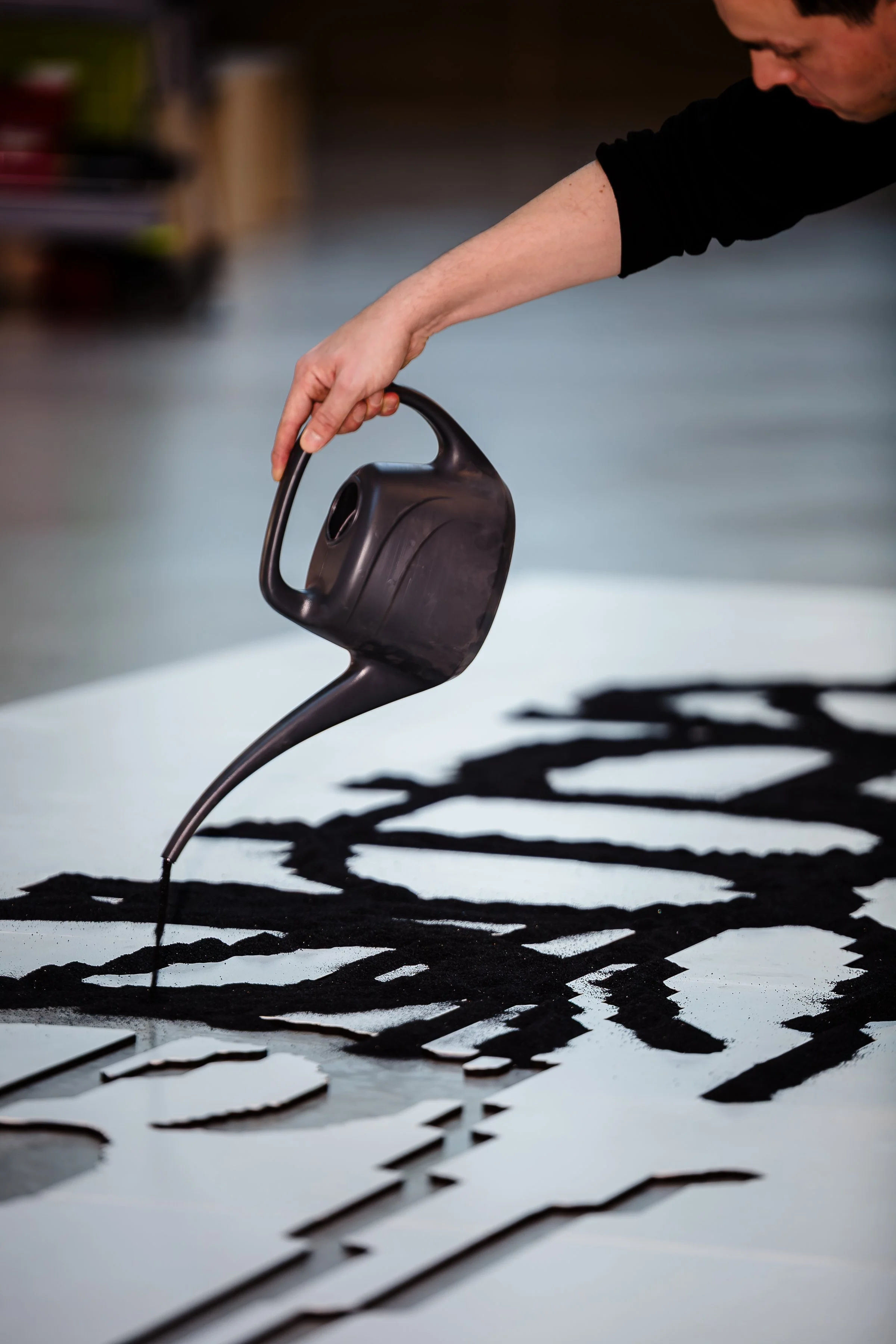 Performance and installation process of Failed Attempt#1 (democary), Kumu Art museum, February 2026. Photo: Karolin Köster