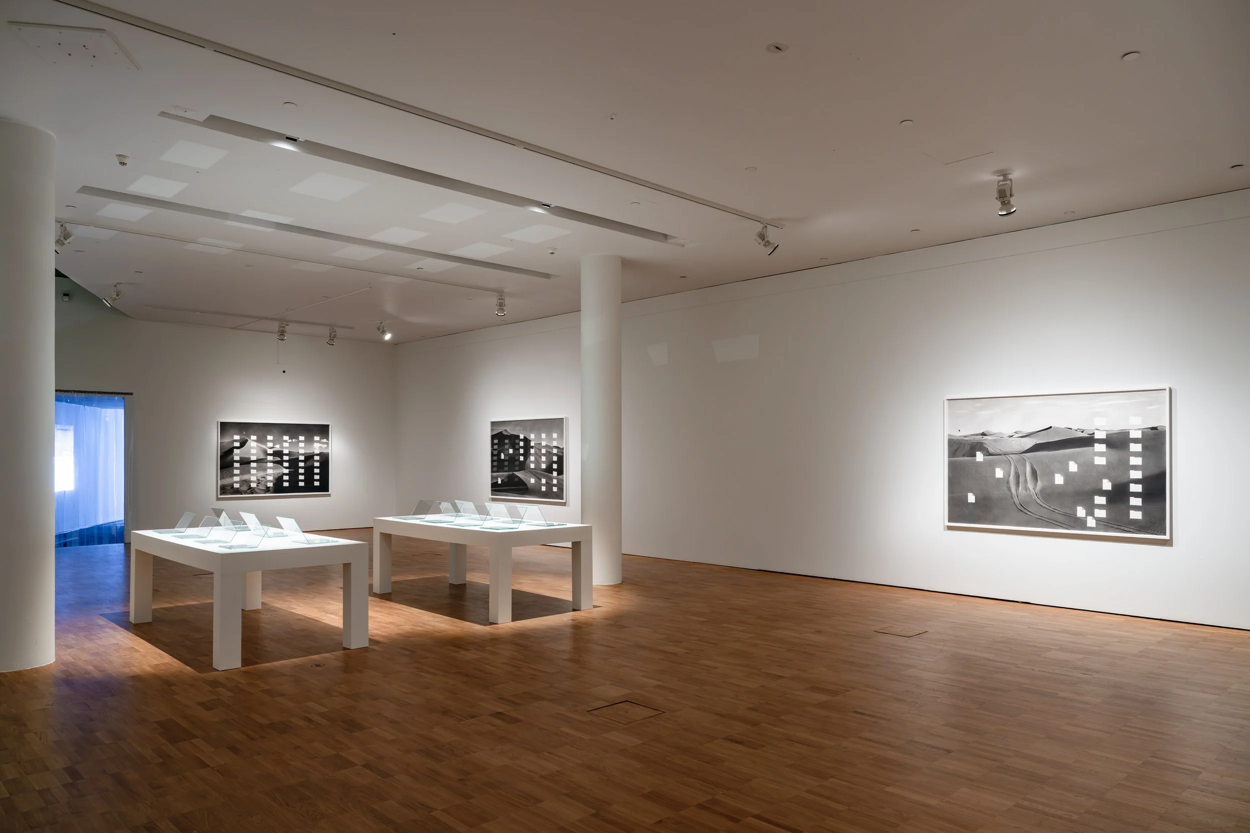 Exhibition view, Kumu Art Museum. Andreas Albrectsen (wall) & Tilman Hornig (floor). Photo: Stanislav Stepaško