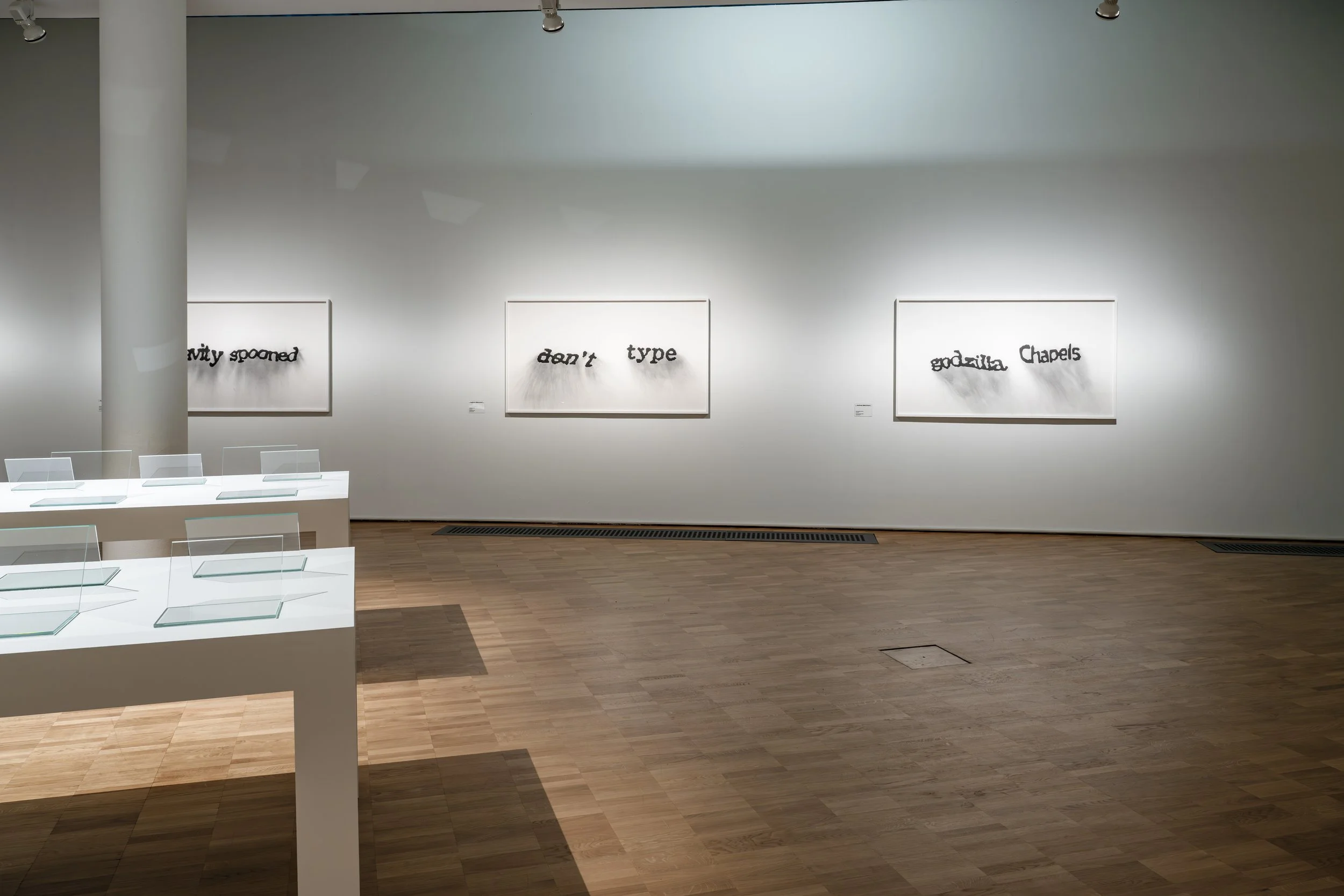 Exhibition view, Kumu Art Museum. Andreas Albrectsen (wall) & Tilman Hornig (floor). Photo: Stanislav Stepaško