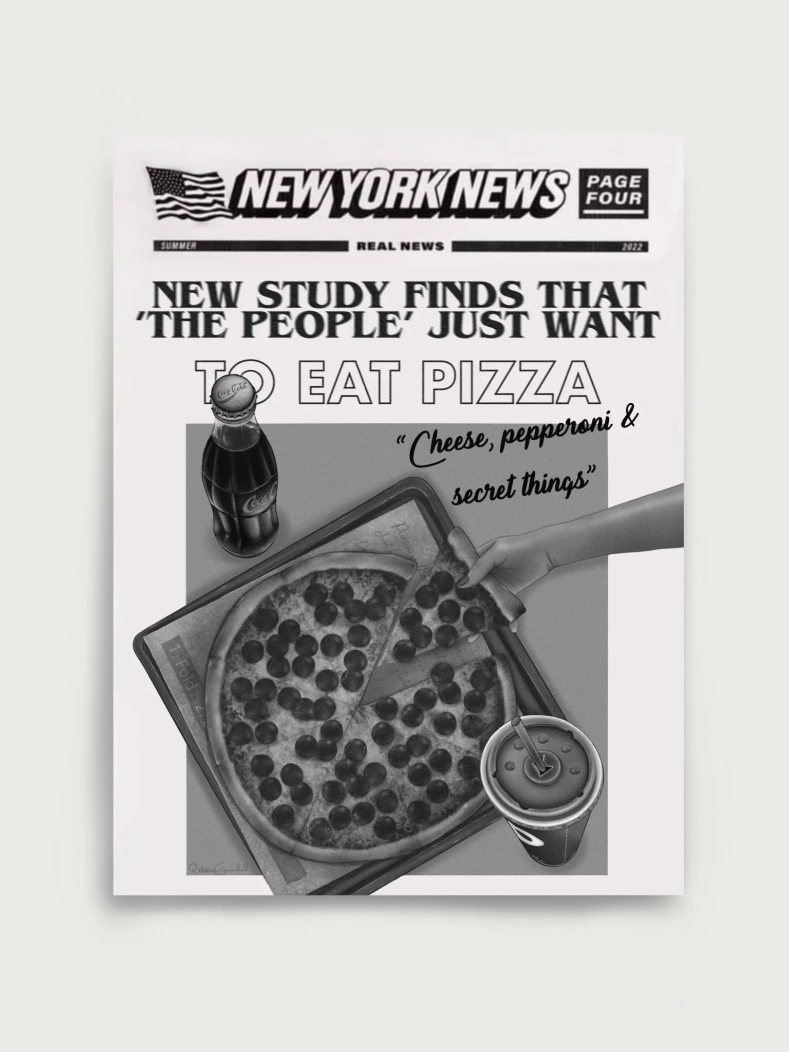 Pizza & secret things - poster