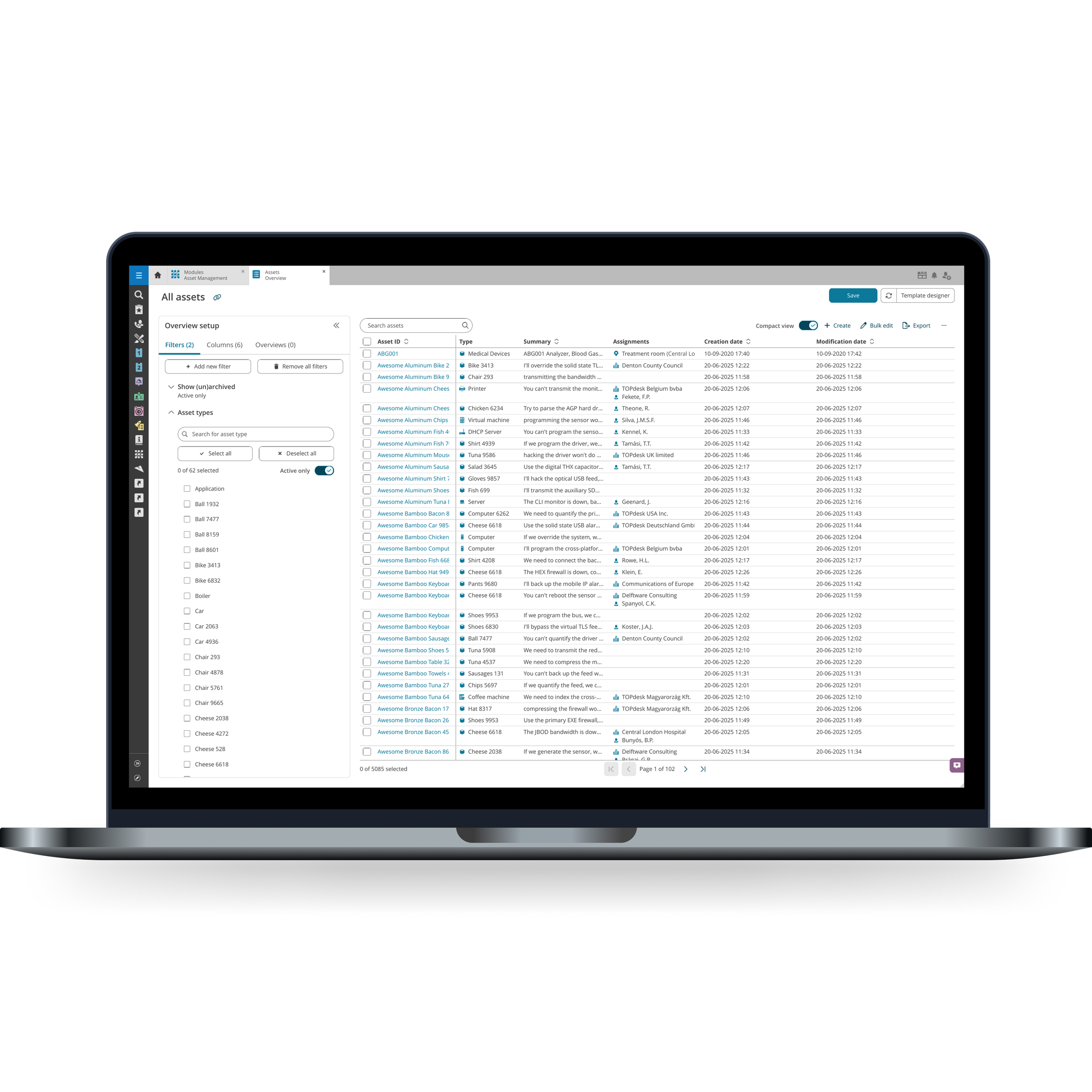 TOPdesk. Asset Overview.