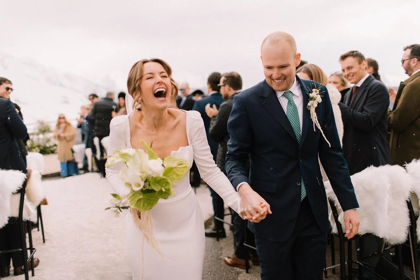 just-married-walk-down-aisle-french-alps-wedding.jpg