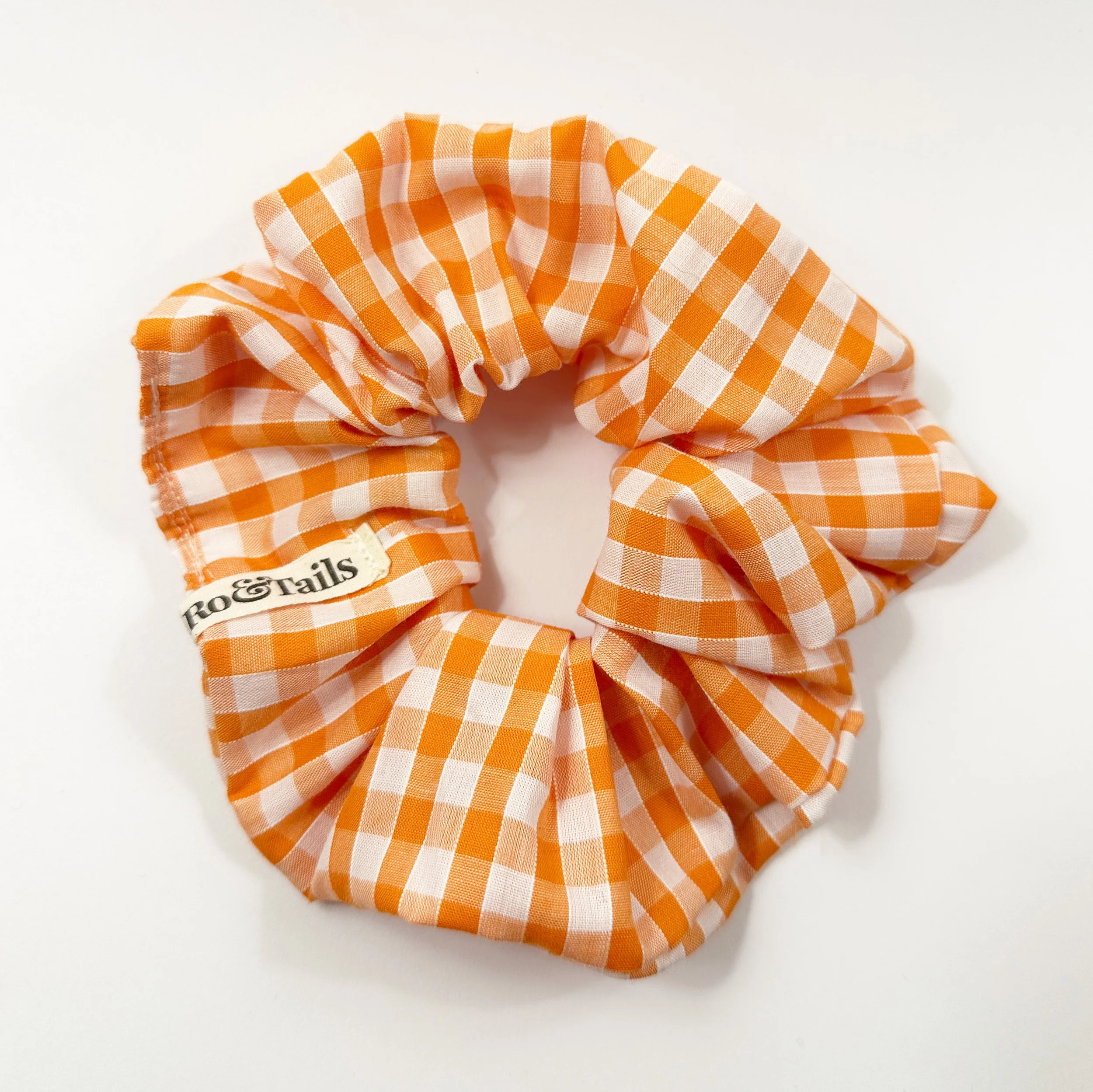 Scrunchie - Orange Gingham