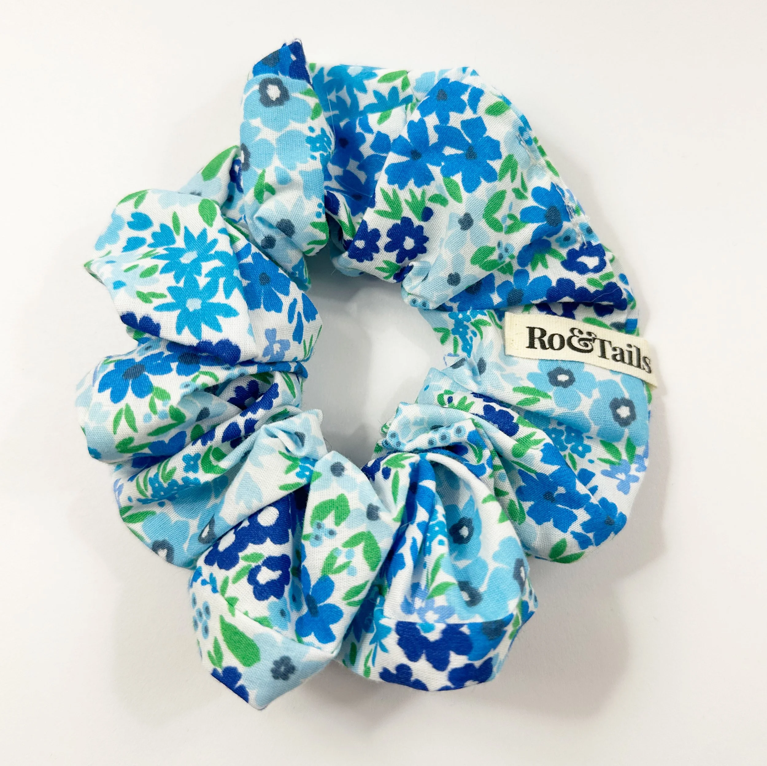 Scrunchie - Blue Ditsy Floral