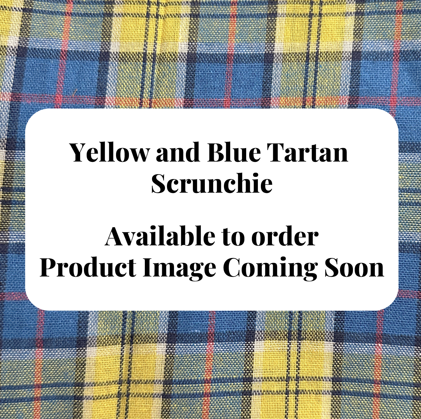 Scrunchie - Blue and Yellow Tartan