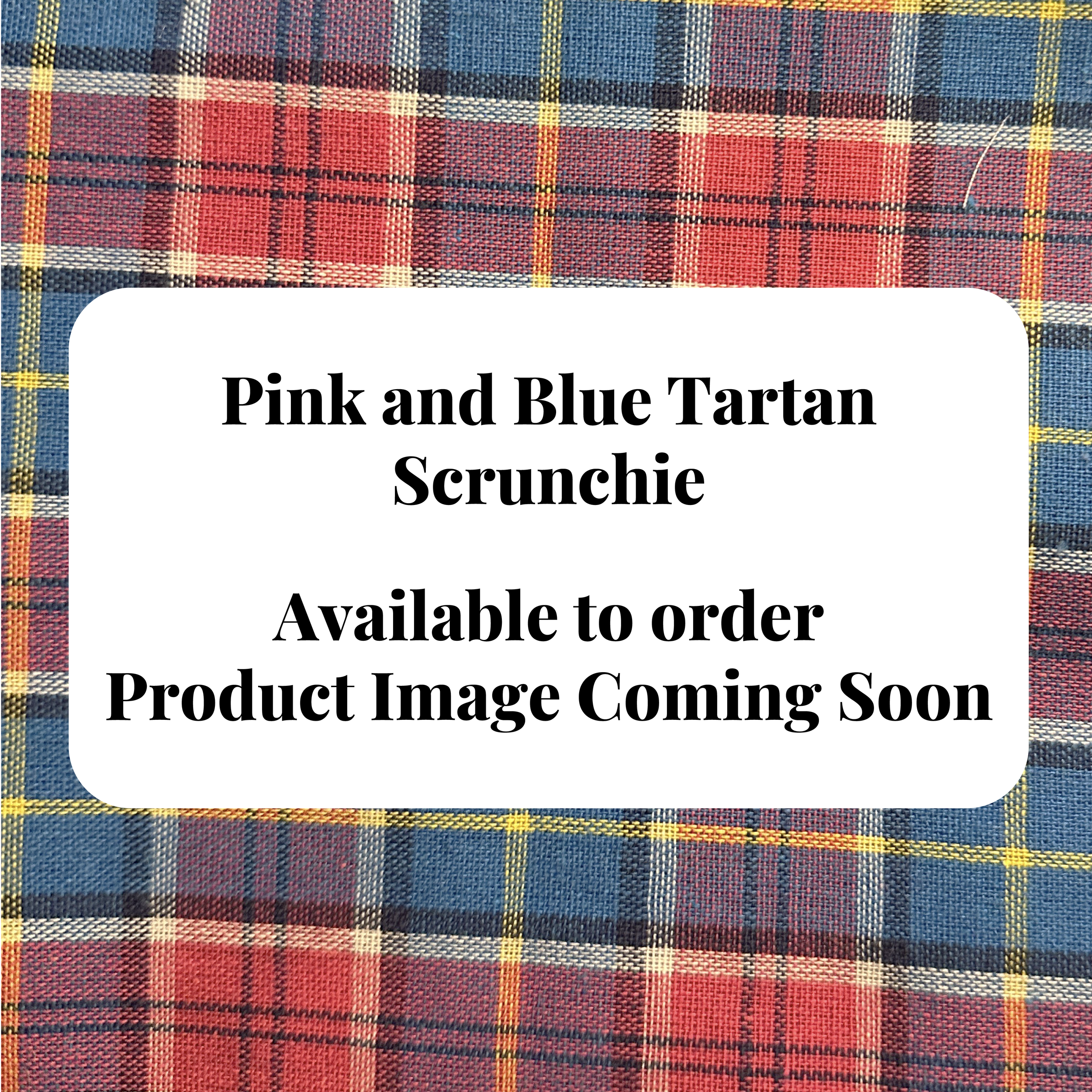 Scrunchie - Pink and Blue Tartan