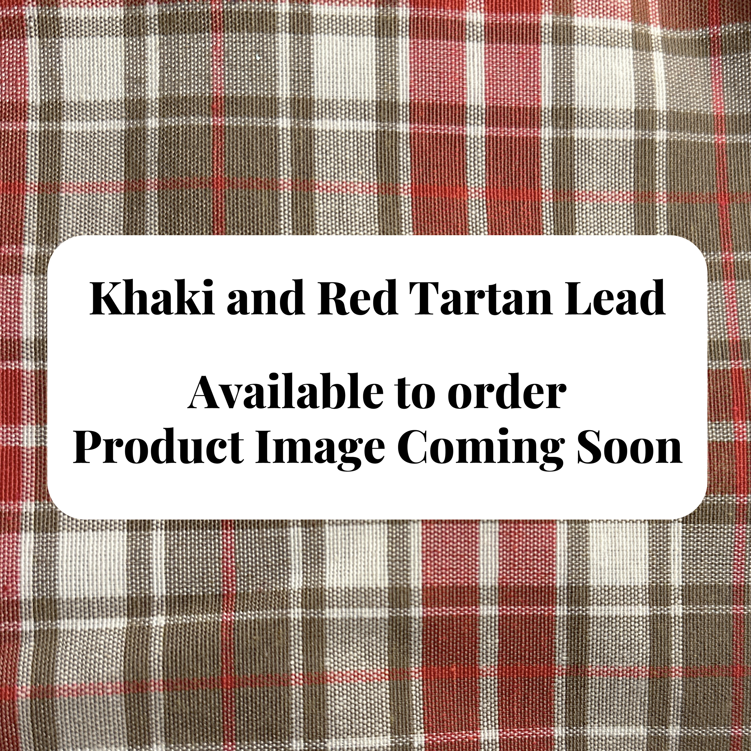Lead - Khaki and Red Tartan