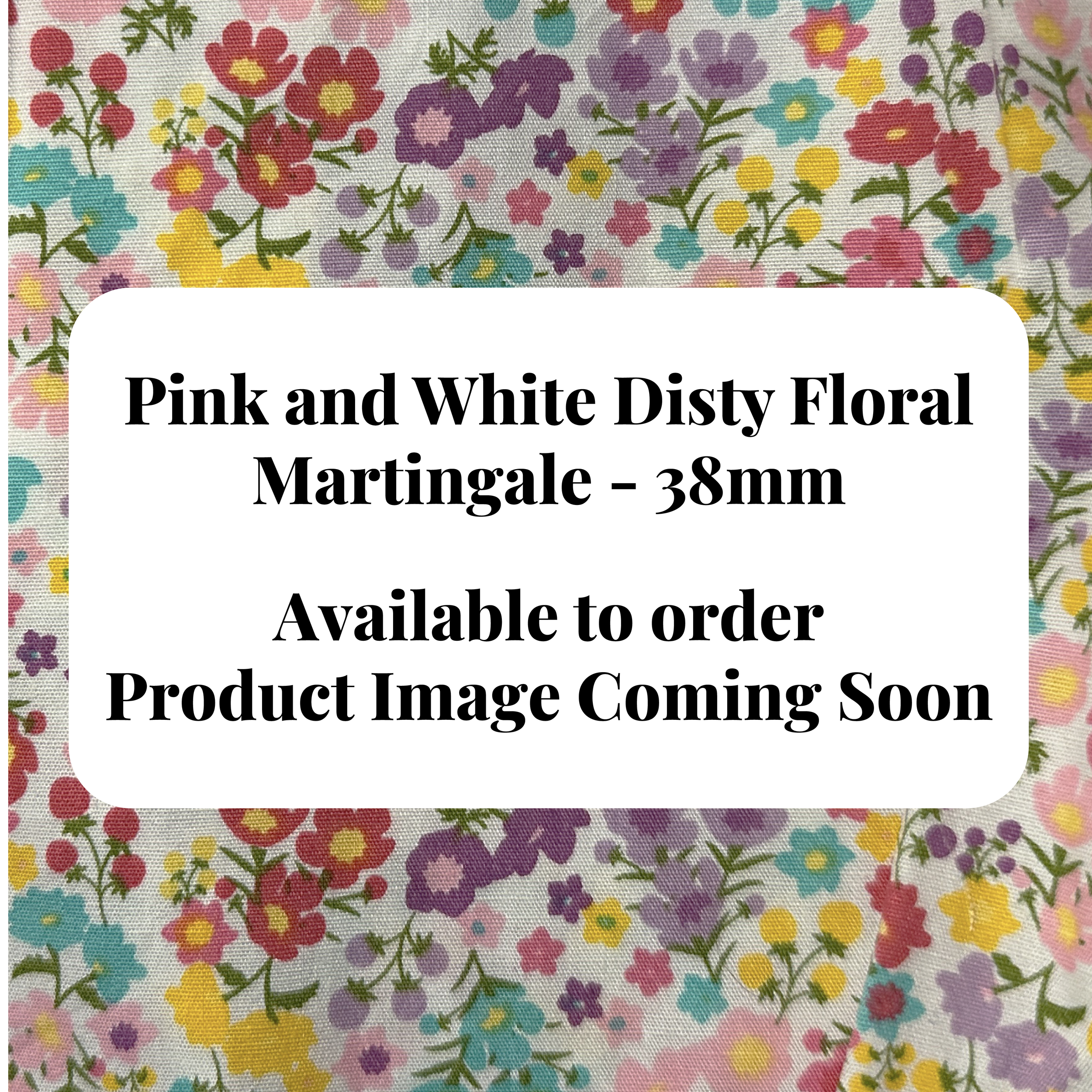 Martingale Dog Collar — Pink and White Ditsy Floral — 38mm
