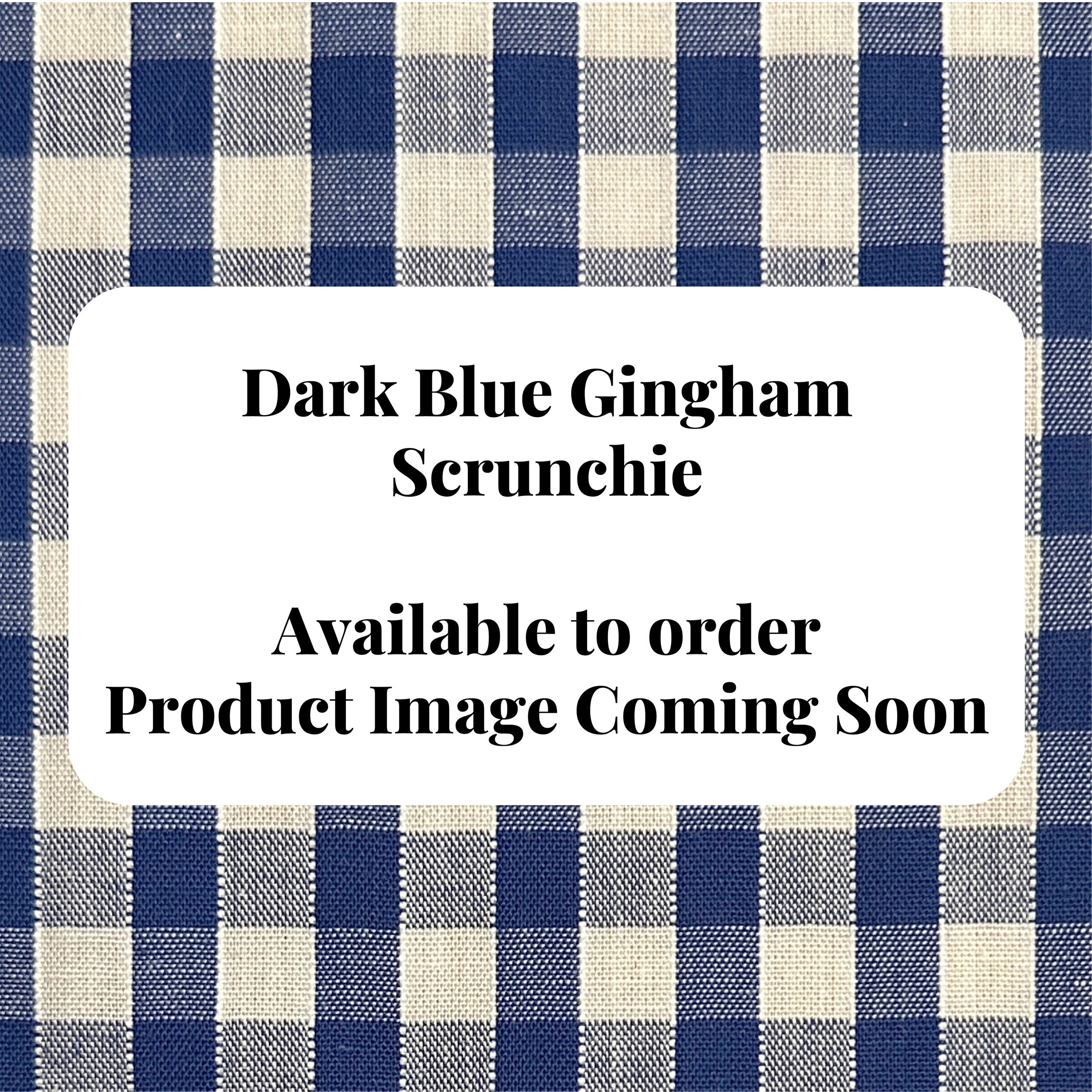 Scrunchie - Dark Blue Gingham