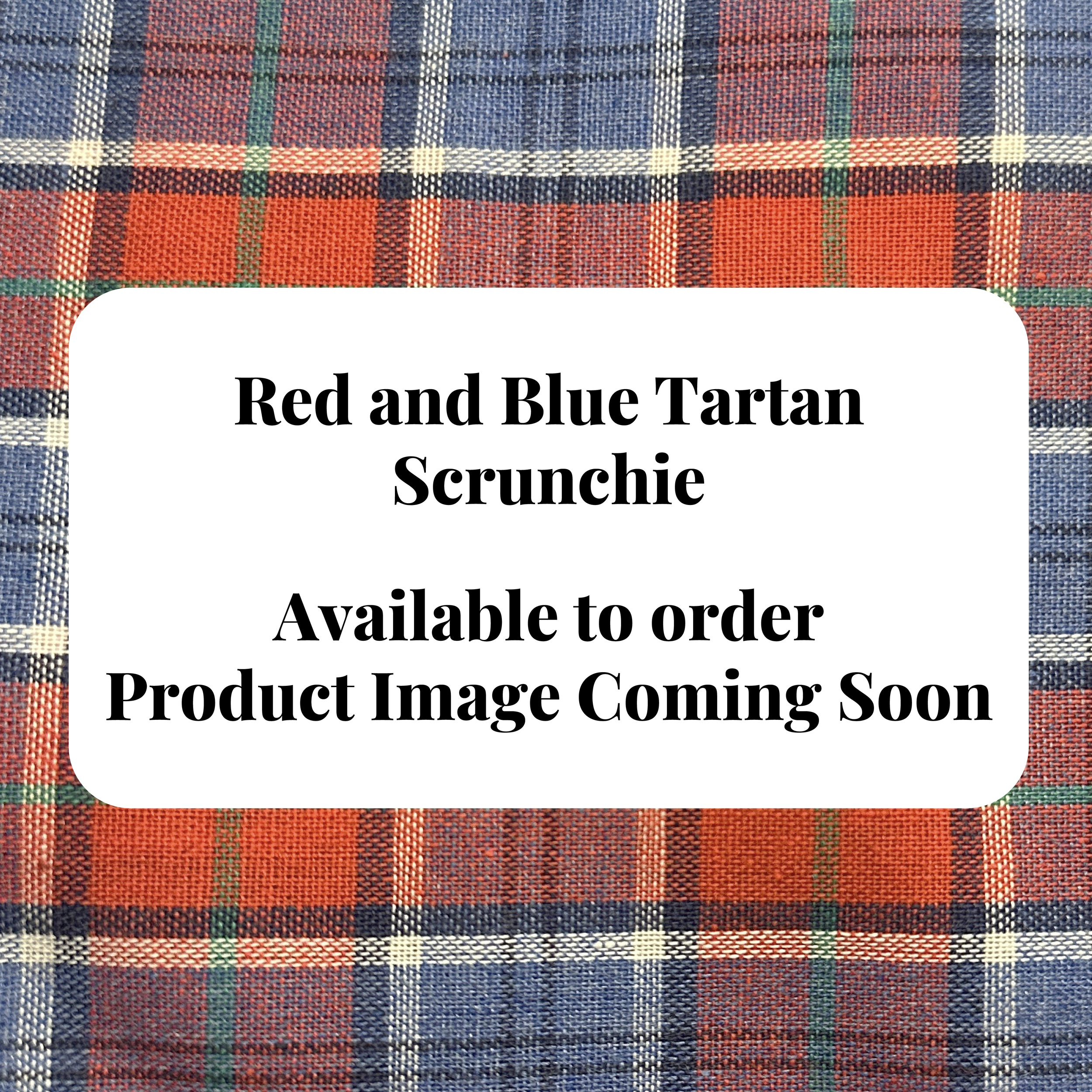 Scrunchie - Red and Blue Tartan