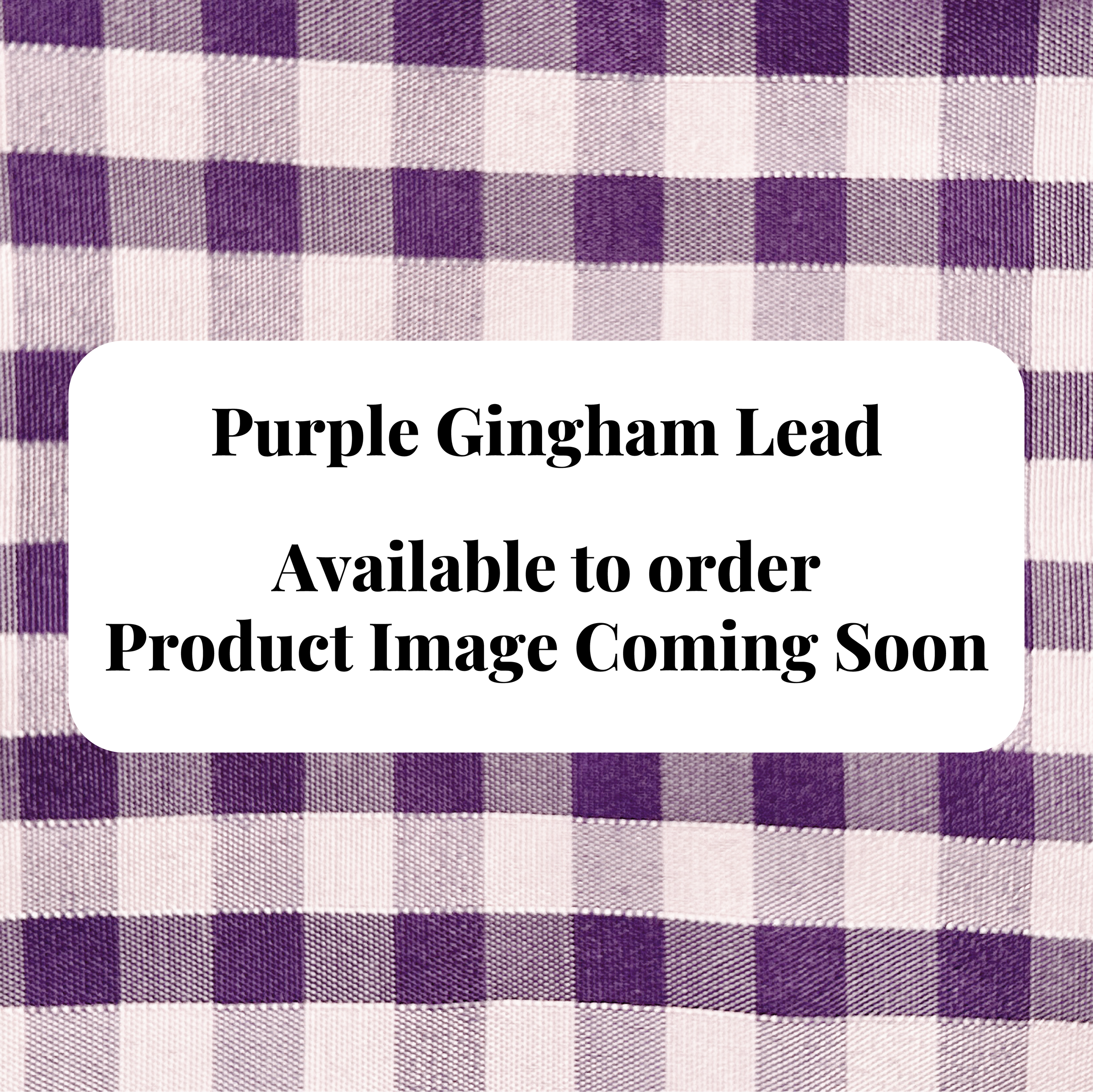 Side Release Buckle Collar - Purple Gingham - 25mm