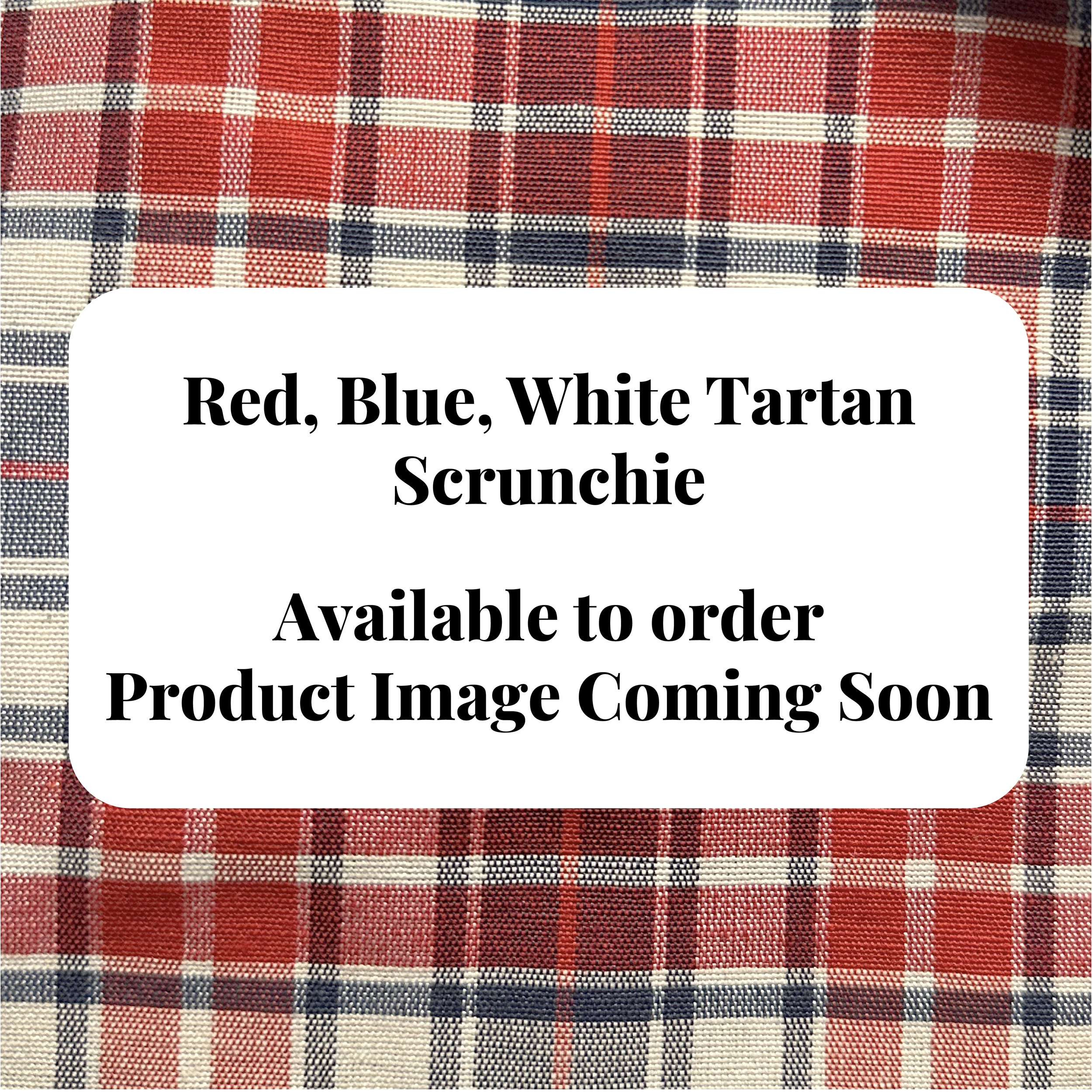Scrunchie - Red, Blue and White Tartan