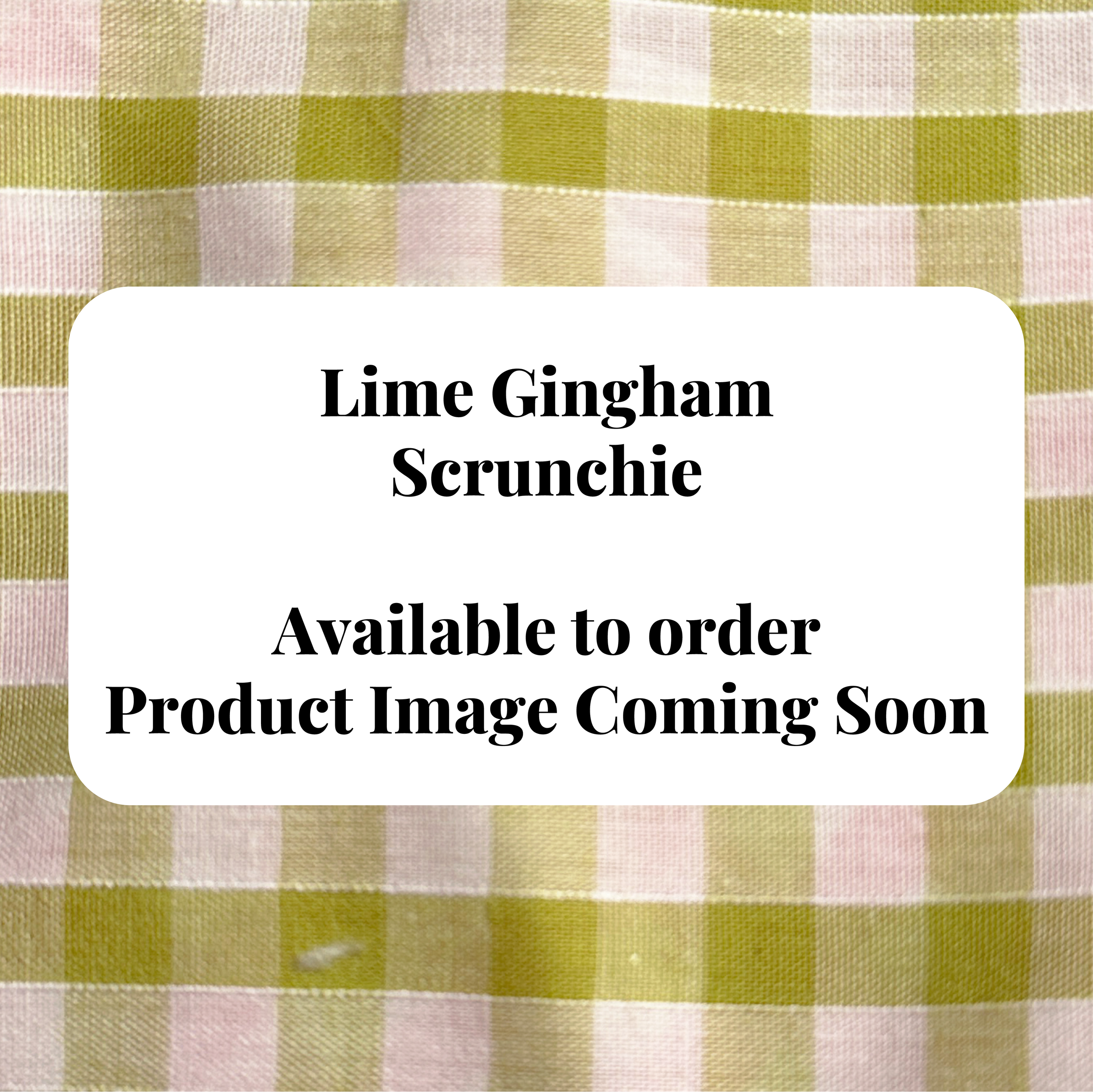 Scrunchie - Lime Gingham